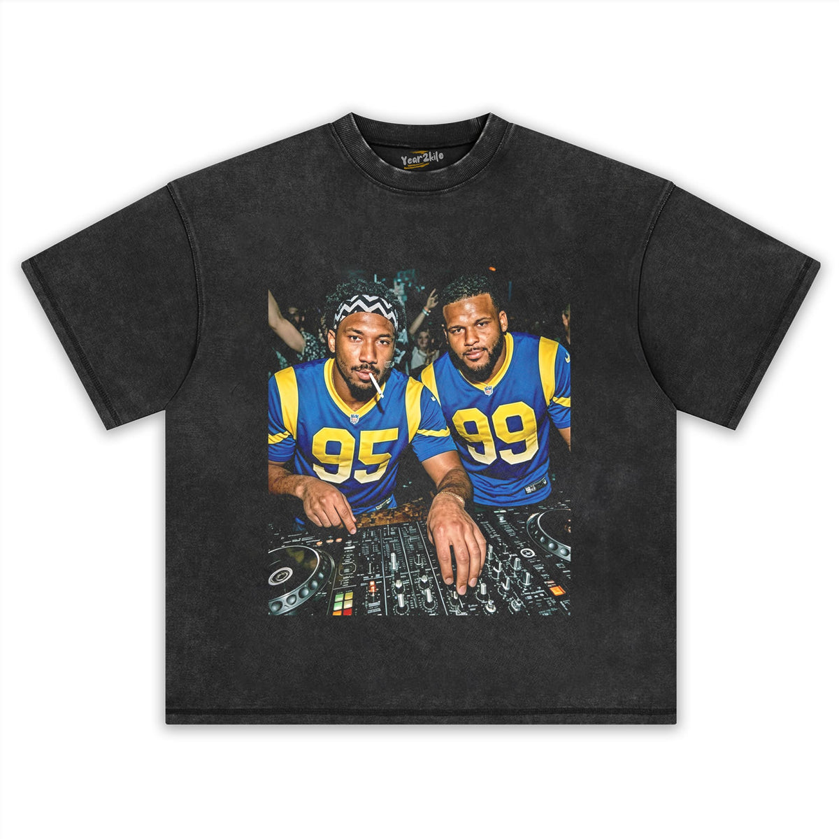 MIDDLE FINGER & MYLES GARRETT LA RAMS FOOTBALL V3 TANK TOP & TEE & LONG SLEEVE & LAYERED LS & HOODIE