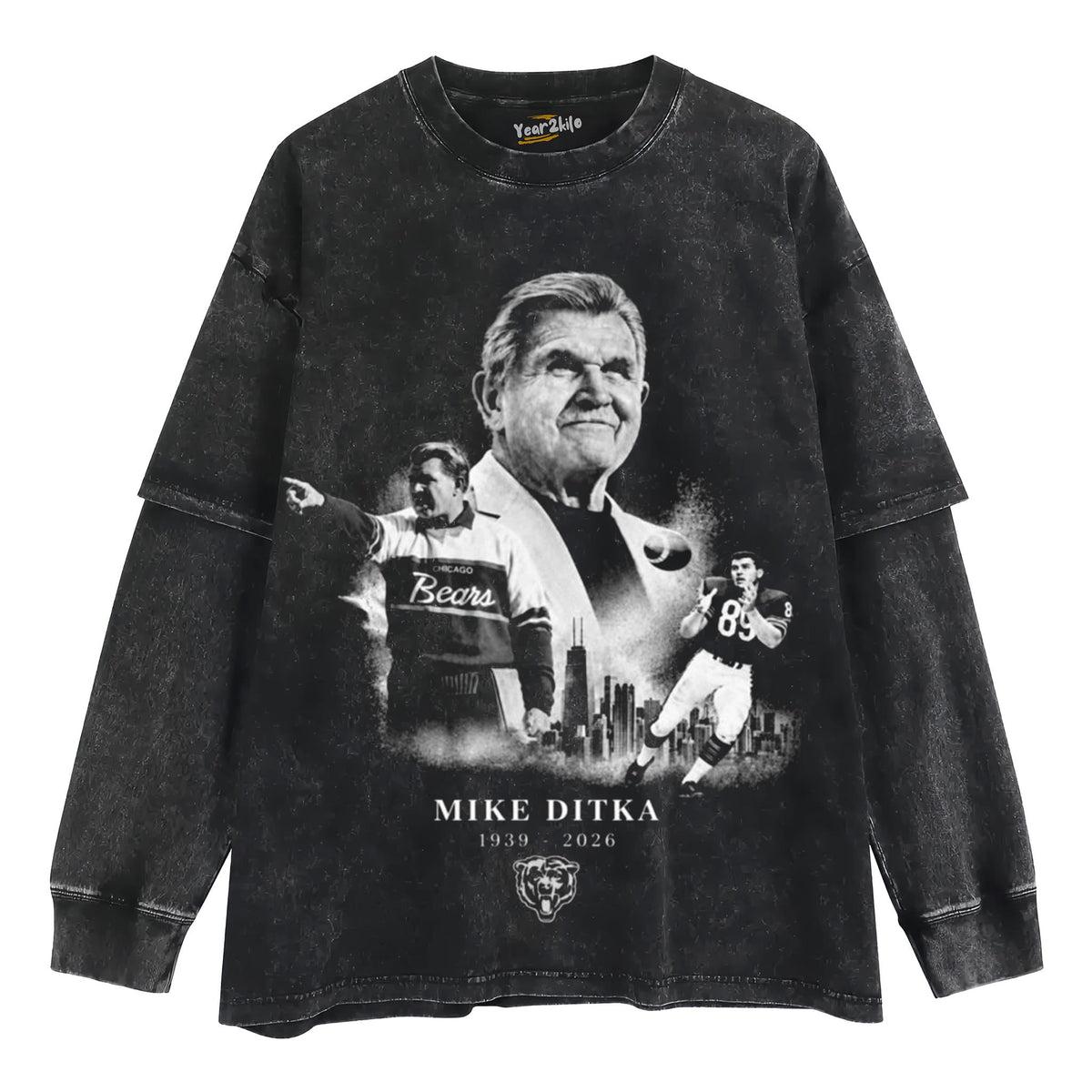 MIKE DITKA - COMMEMORATE TANK TOP & TEE & LONG SLEEVE & LAYERED LS & HOODIE
