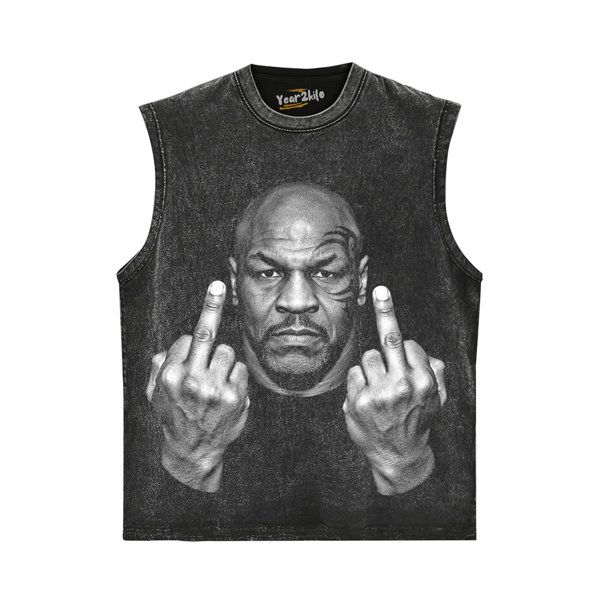 MIKE TYSON MIDDLE FINGER TANK TOP & TEE & LONG SLEEVE & LAYERED LS & HOODIE