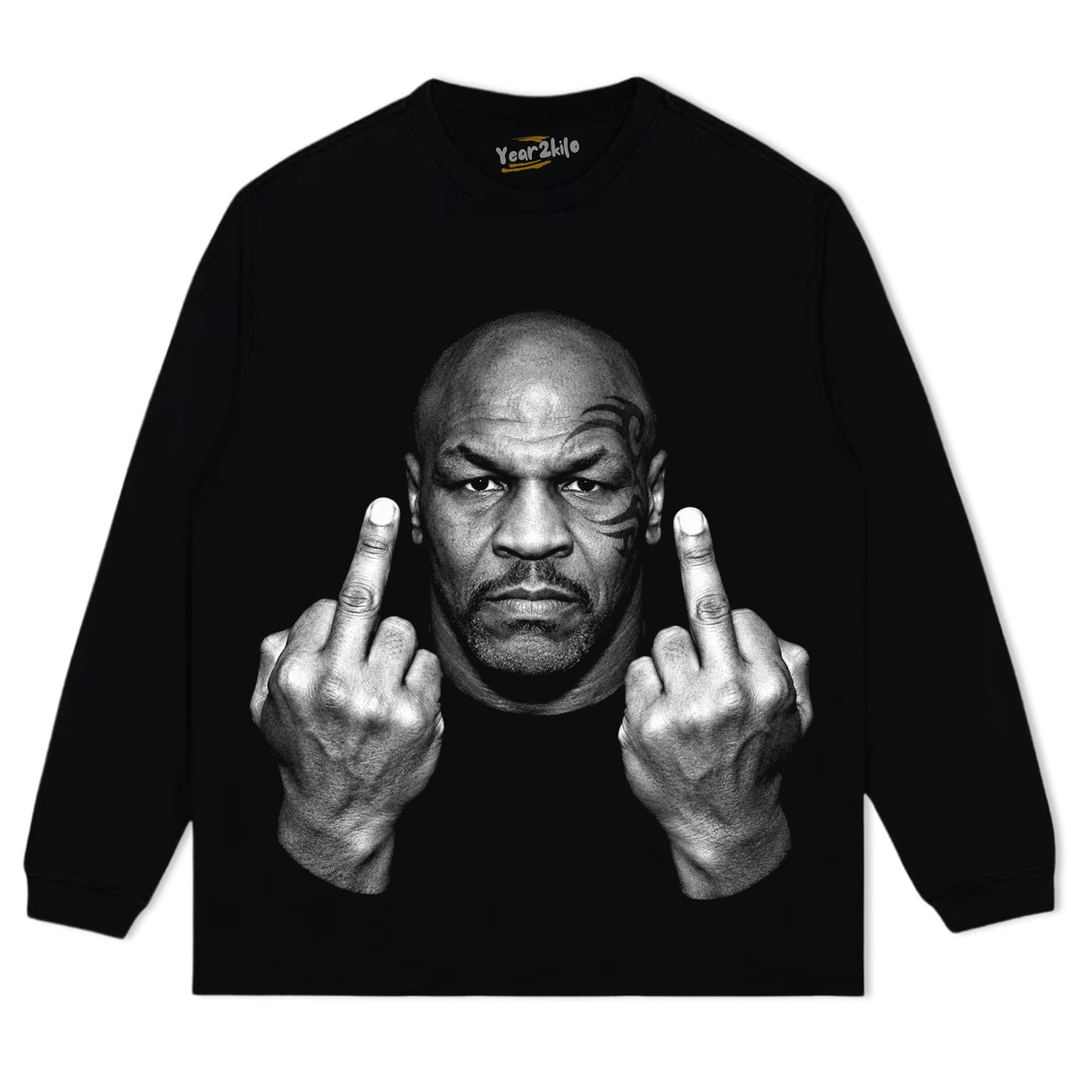 MIKE TYSON MIDDLE FINGER TANK TOP & TEE & LONG SLEEVE & LAYERED LS & HOODIE