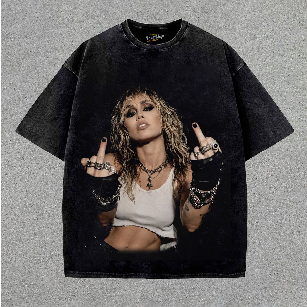 MILEY - MIDDLE FINGER V2 TANK TOP & TEE & LONG SLEEVE & LAYERED LS & HOODIE
