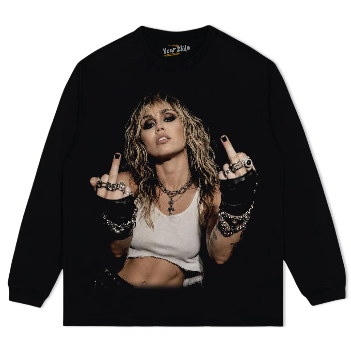 MILEY - MIDDLE FINGER V2 TANK TOP & TEE & LONG SLEEVE & LAYERED LS & HOODIE