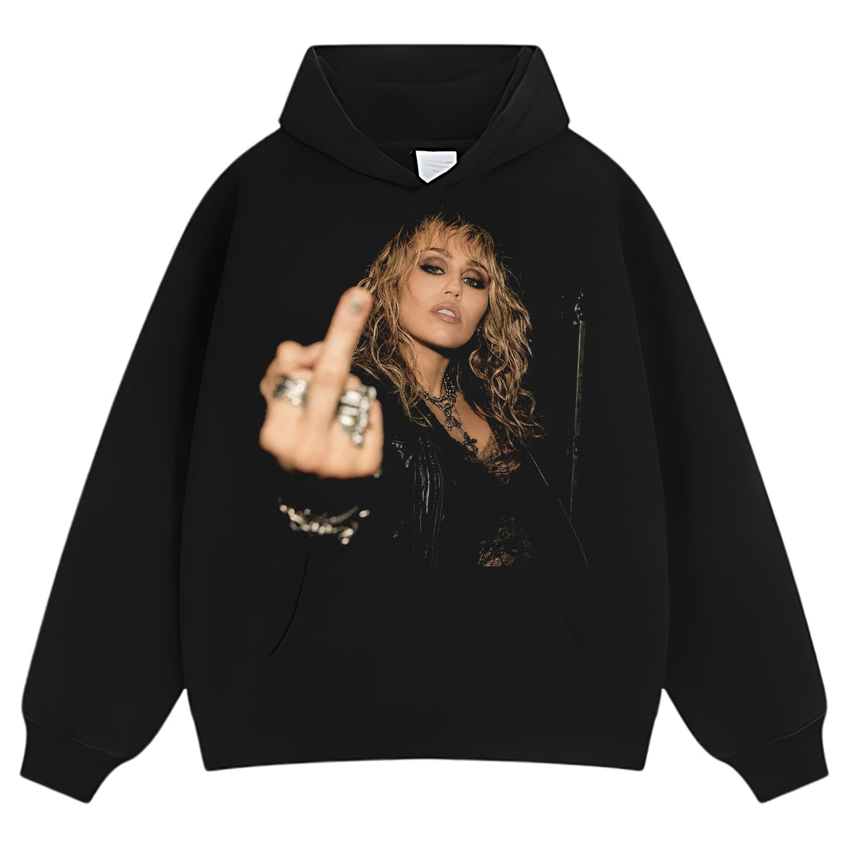 MILEY CYRUS - VINTAGE V5 MIDDLE FINGER TANK TOP & TEE & LONG SLEEVE & LAYERED LS & HOODIE