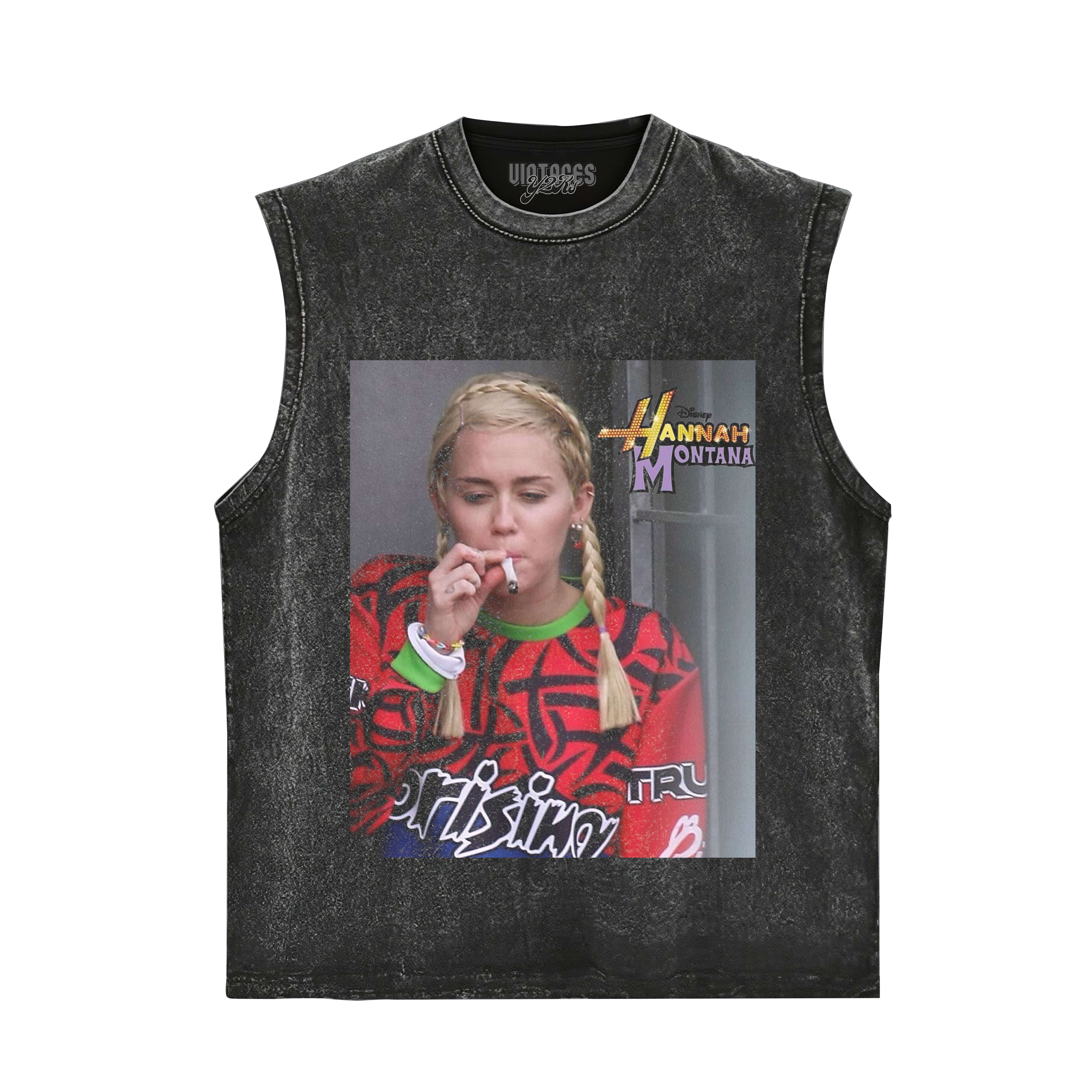 MILEY CYRUS HANNAH MONTANA FUNNY SMOKING V2 TANK TOP