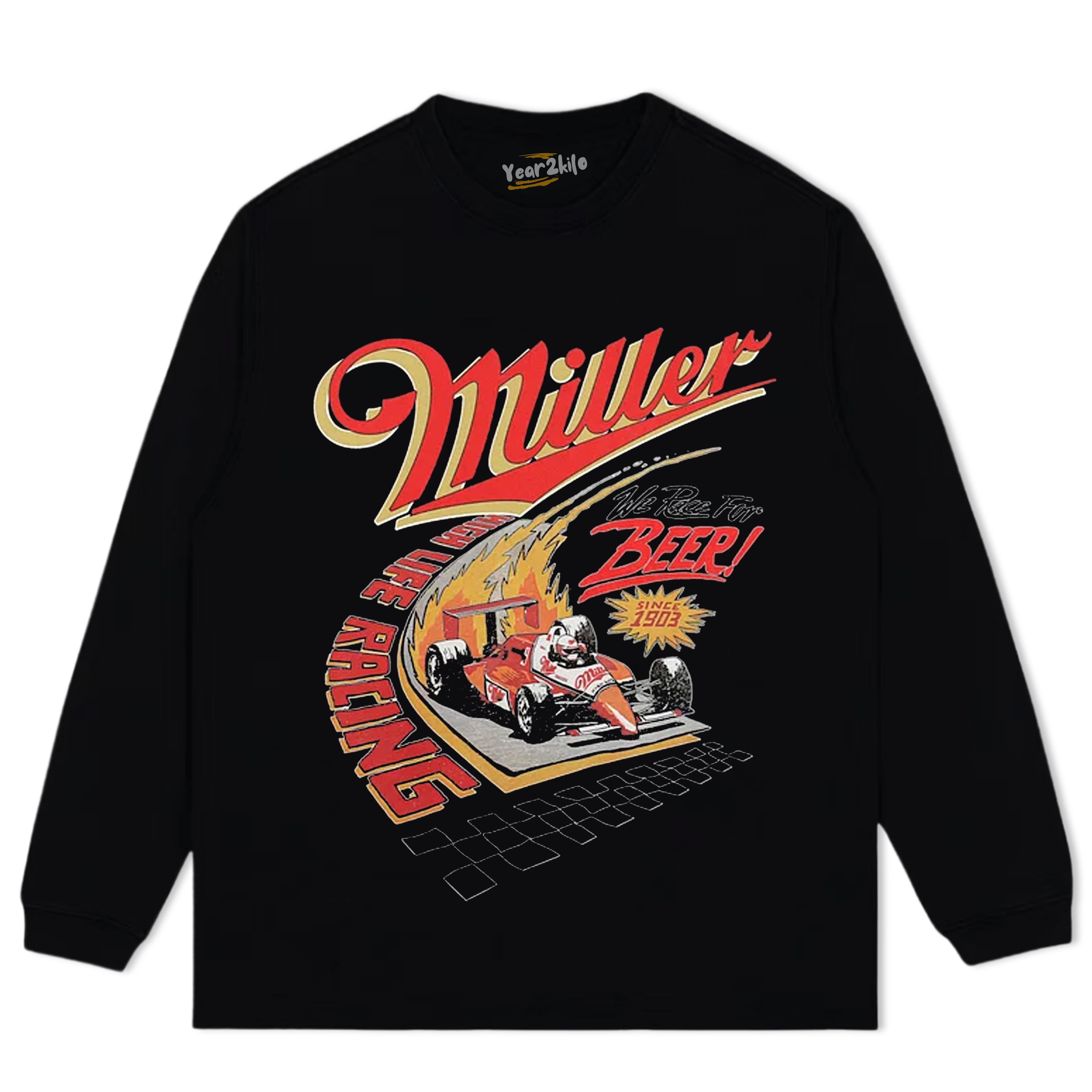 MILLER HIGH LIFE RACING TANK TOP & TEE & LONG SLEEVE & LAYERED LS & HOODIE
