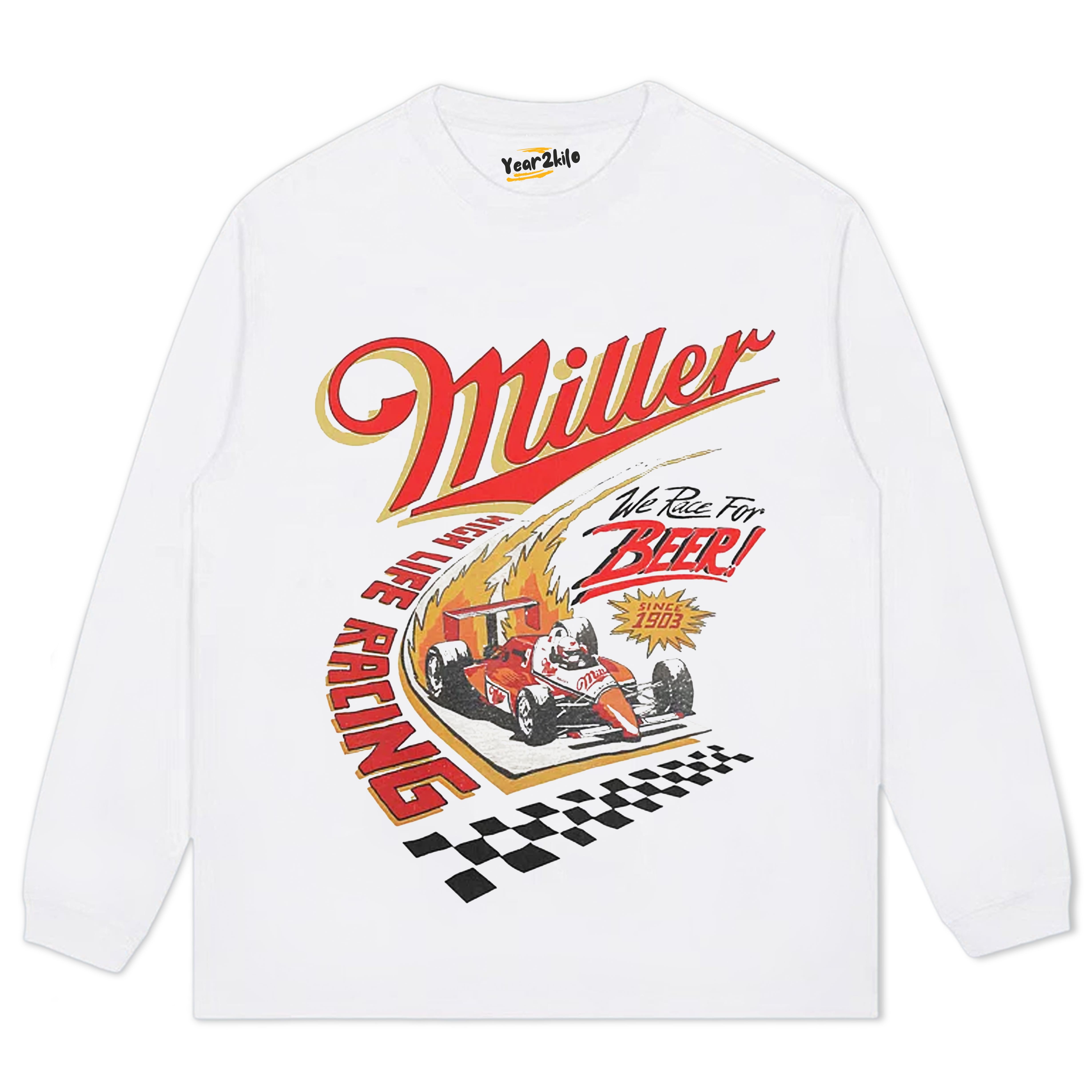 MILLER HIGH LIFE RACING TANK TOP & TEE & LONG SLEEVE & LAYERED LS & HOODIE