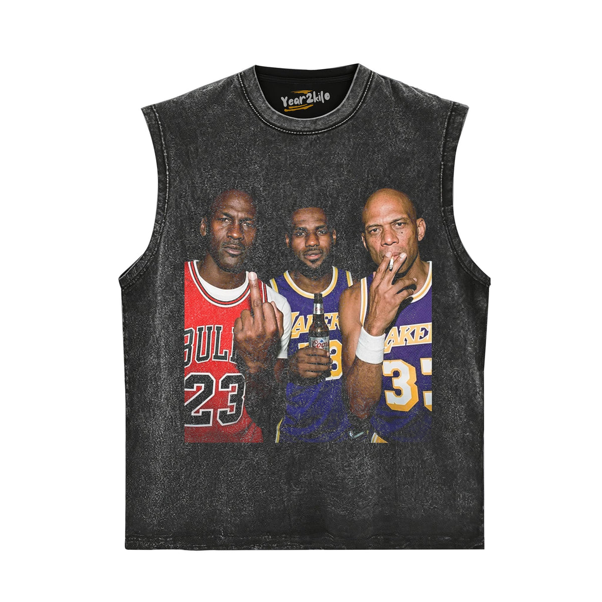 MJ & LJ & KA-J VINTAGE BASKETBALL TANK TOP & TEE & LONG SLEEVE & LAYERED LS & HOODIE