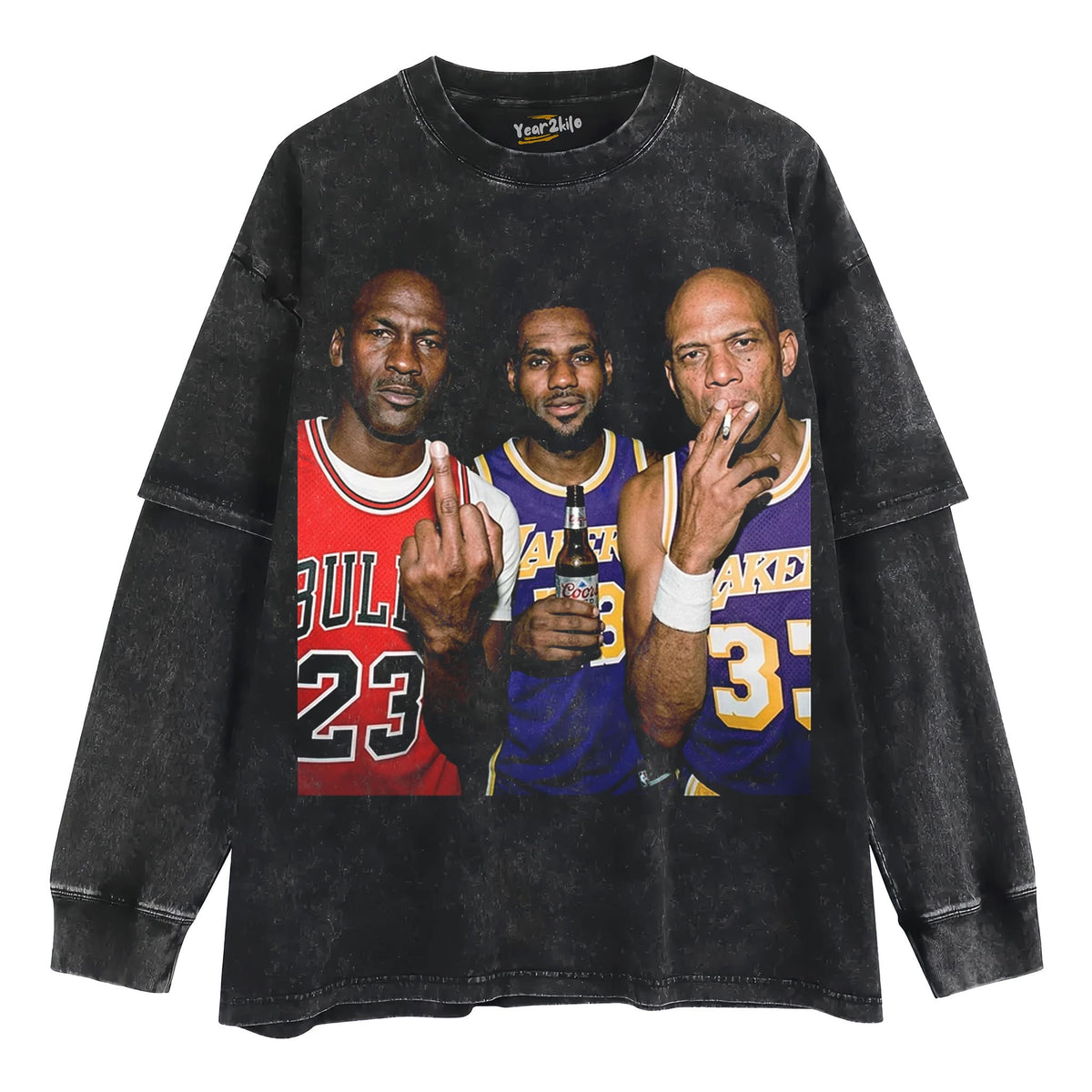MJ & LJ & KA-J VINTAGE BASKETBALL TANK TOP & TEE & LONG SLEEVE & LAYERED LS & HOODIE