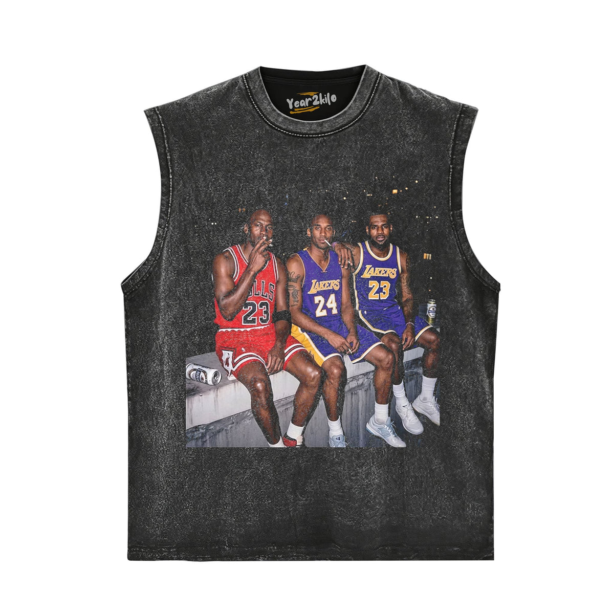 MJ & LJ & KB VINTAGE BASKETBALL TANK TOP & TEE & LONG SLEEVE & LAYERED LS & HOODIE