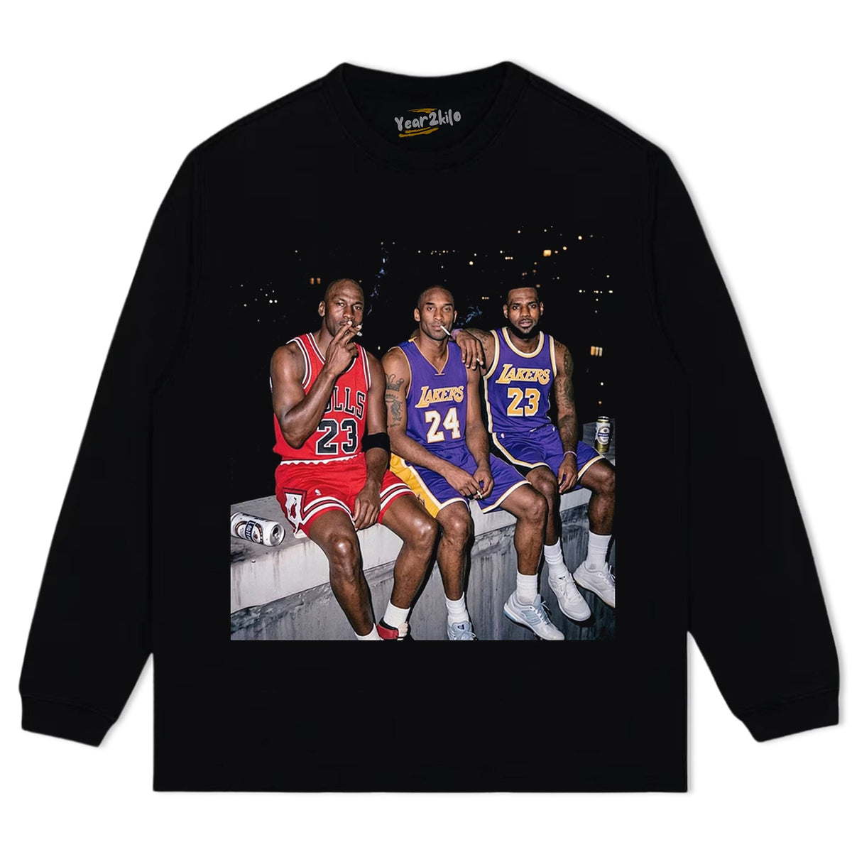 MJ & LJ & KB VINTAGE BASKETBALL TANK TOP & TEE & LONG SLEEVE & LAYERED LS & HOODIE