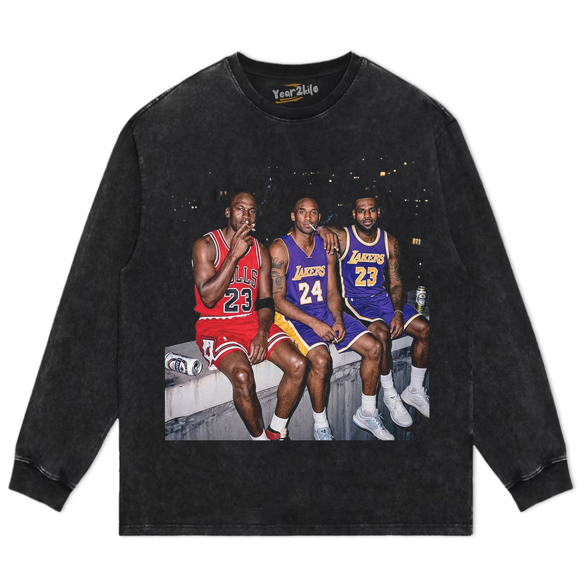 MJ & LJ & KB VINTAGE BASKETBALL TANK TOP & TEE & LONG SLEEVE & LAYERED LS & HOODIE
