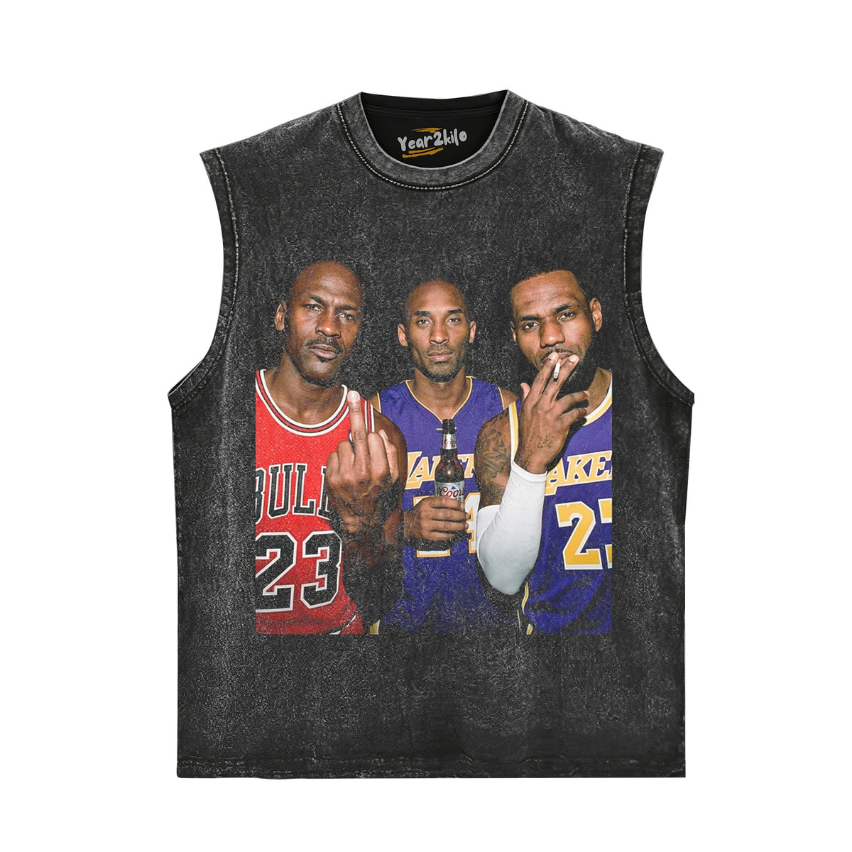 MJ & LJ & KB VINTAGE BASKETBALL TANK TOP & TEE & LONG SLEEVE & LAYERED LS & HOODIE