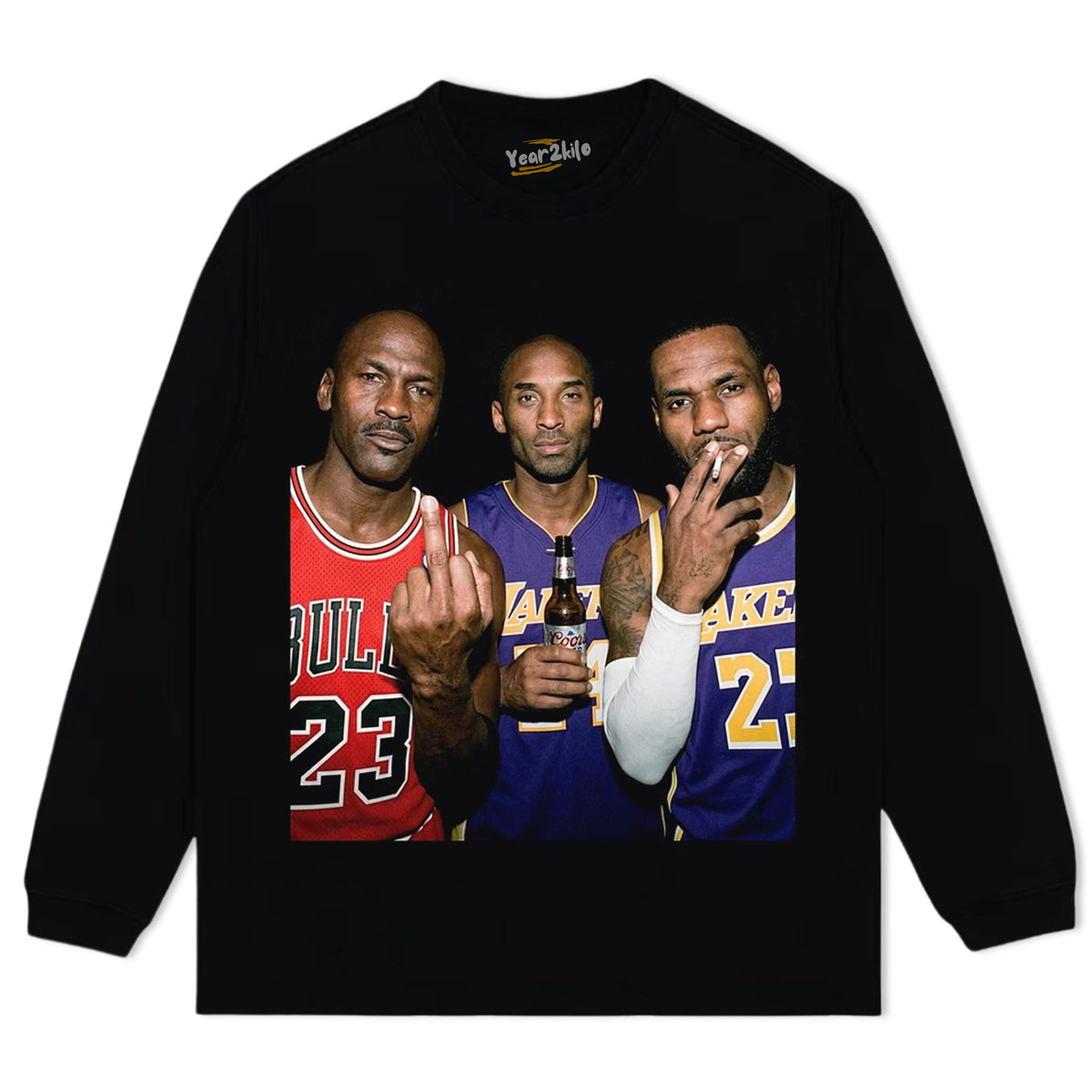 MJ & LJ & KB VINTAGE BASKETBALL TANK TOP & TEE & LONG SLEEVE & LAYERED LS & HOODIE