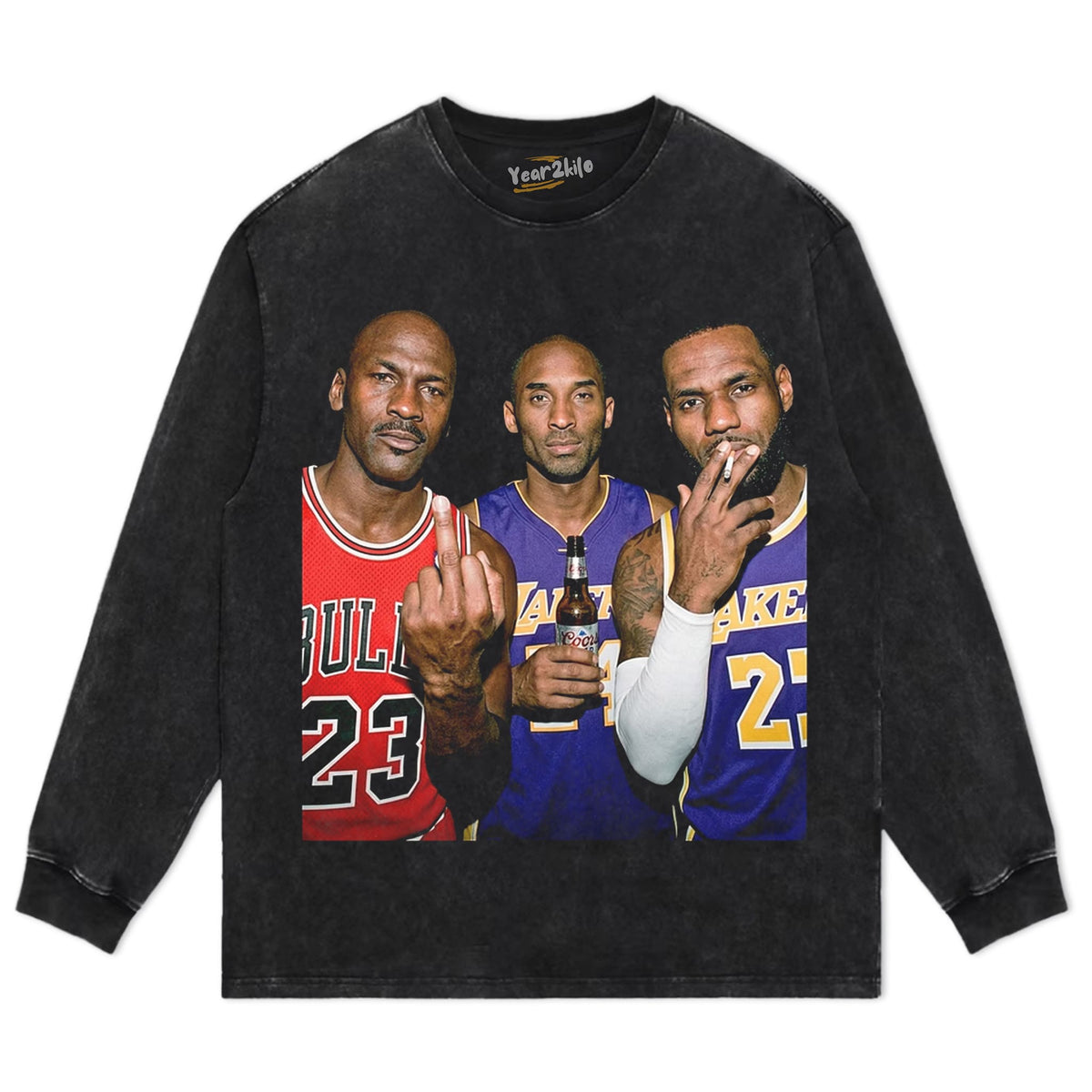 MJ & LJ & KB VINTAGE BASKETBALL TANK TOP & TEE & LONG SLEEVE & LAYERED LS & HOODIE