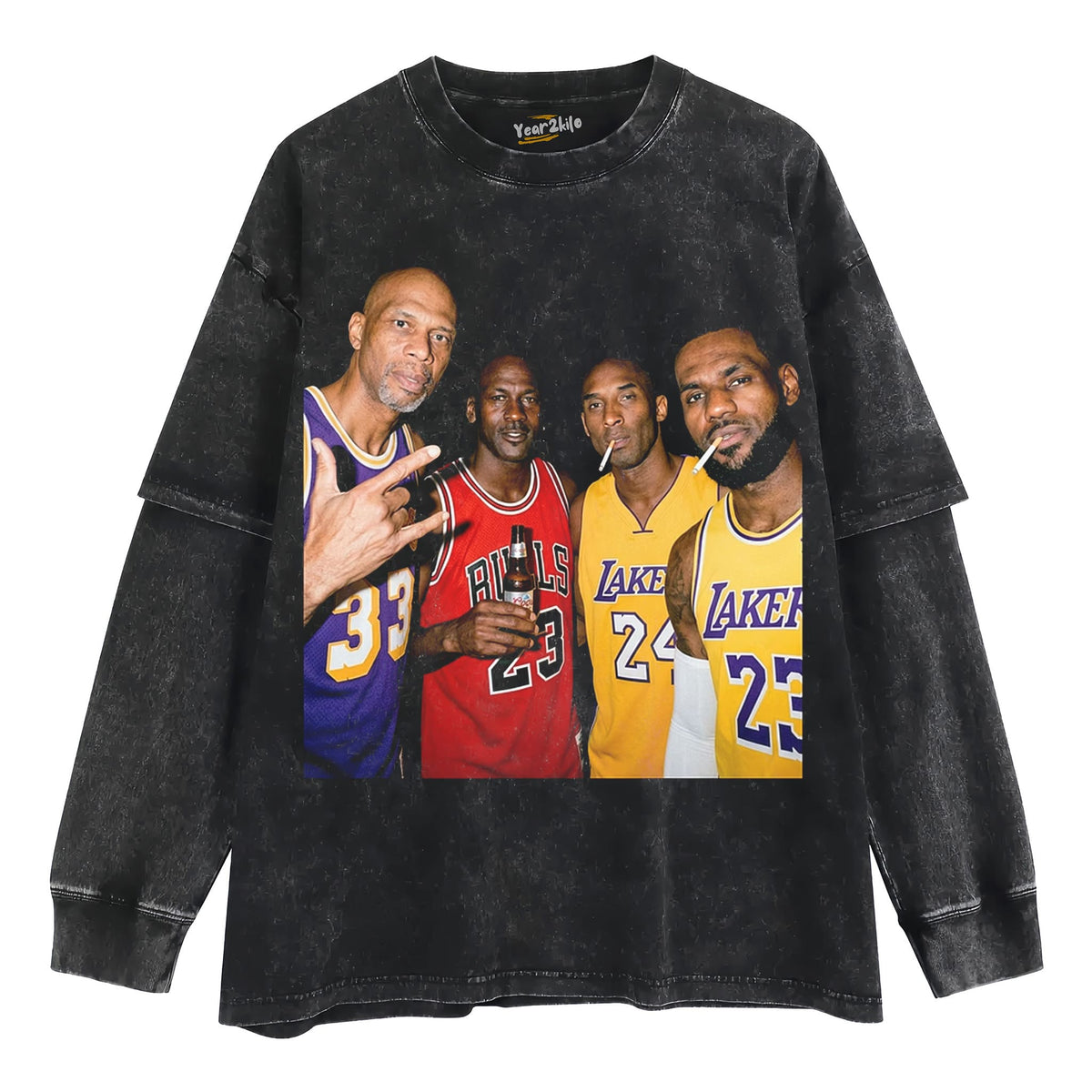 MJ & LJ & KB & KA-J VINTAGE BASKETBALL TANK TOP & TEE & LONG SLEEVE & LAYERED LS & HOODIE