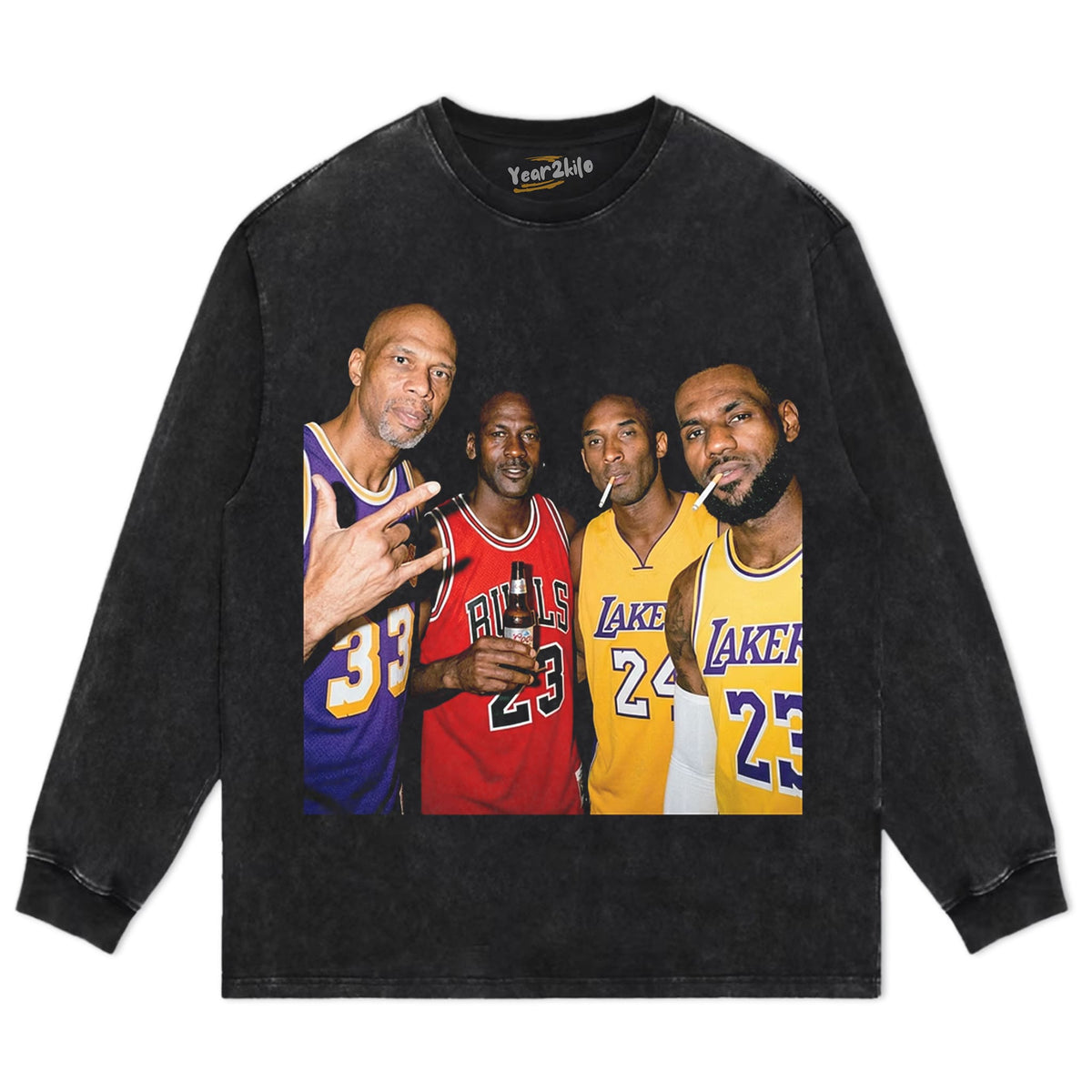 MJ & LJ & KB & KA-J VINTAGE BASKETBALL TANK TOP & TEE & LONG SLEEVE & LAYERED LS & HOODIE