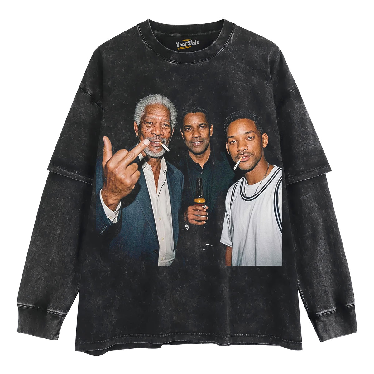MORGAN FREEMAN & DENZEL WASHINGTON & WILL SMITH TANK TOP & TEE & LONG SLEEVE & LAYERED LS & HOODIE