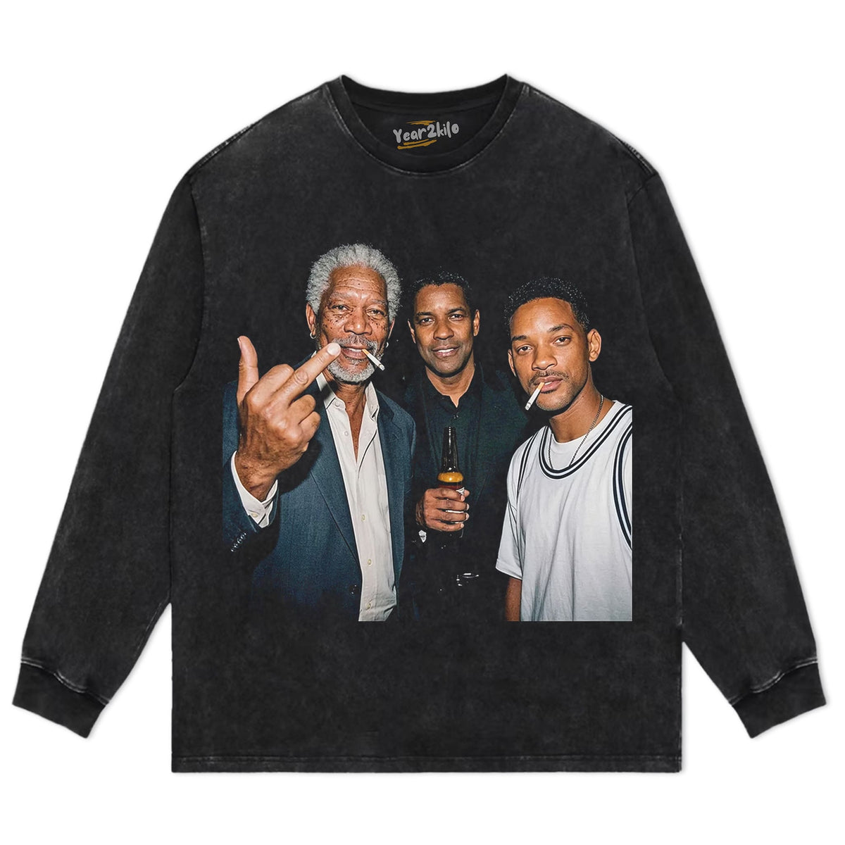 MORGAN FREEMAN & DENZEL WASHINGTON & WILL SMITH TANK TOP & TEE & LONG SLEEVE & LAYERED LS & HOODIE