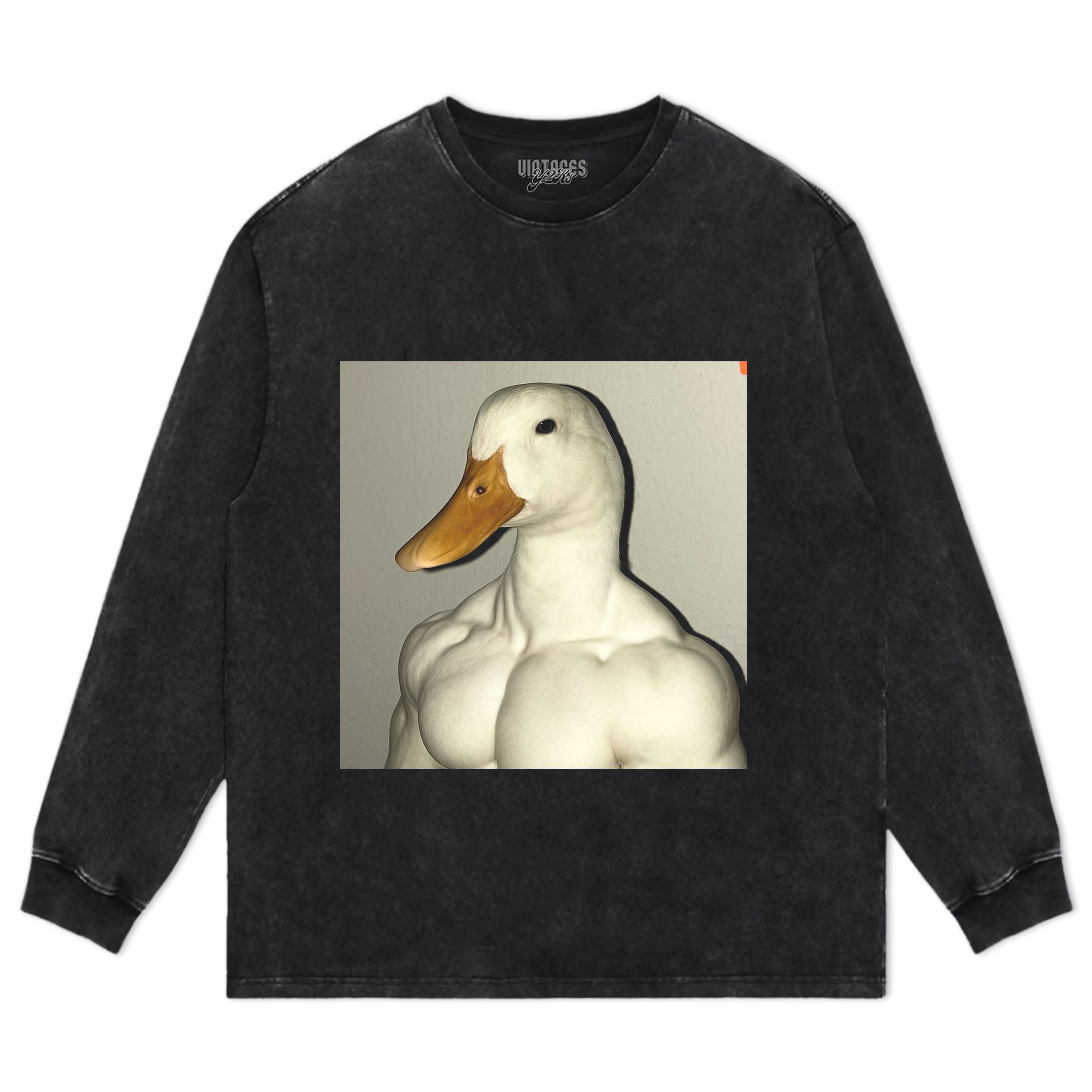 MUSCLE GOOSE MEME TEE & LS & HOODIE