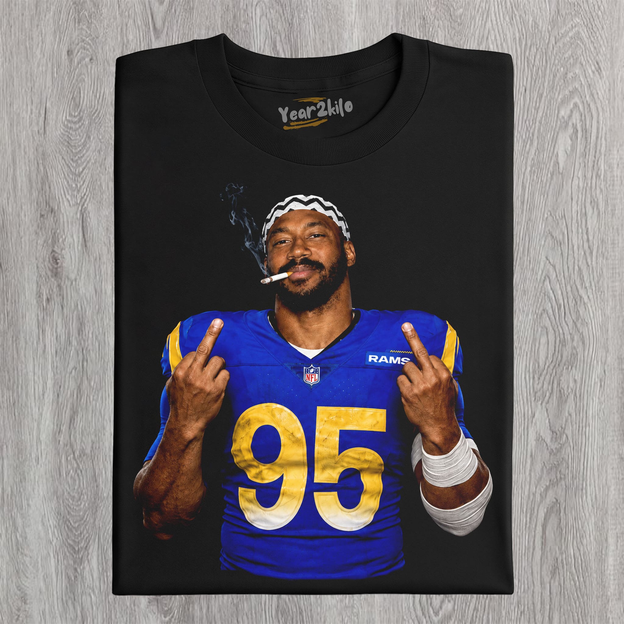 MYLES GARRETT LA RAMS FOOTBALL V1 TANK TOP & TEE & LONG SLEEVE & LAYERED LS & HOODIE