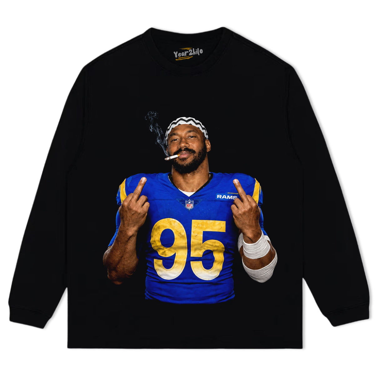 MYLES GARRETT LA RAMS FOOTBALL V1 TANK TOP & TEE & LONG SLEEVE & LAYERED LS & HOODIE