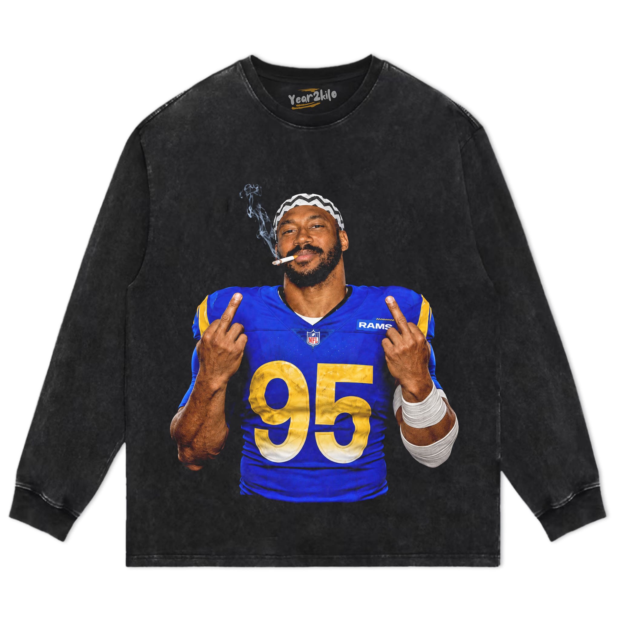 MYLES GARRETT LA RAMS FOOTBALL V1 TANK TOP & TEE & LONG SLEEVE & LAYERED LS & HOODIE