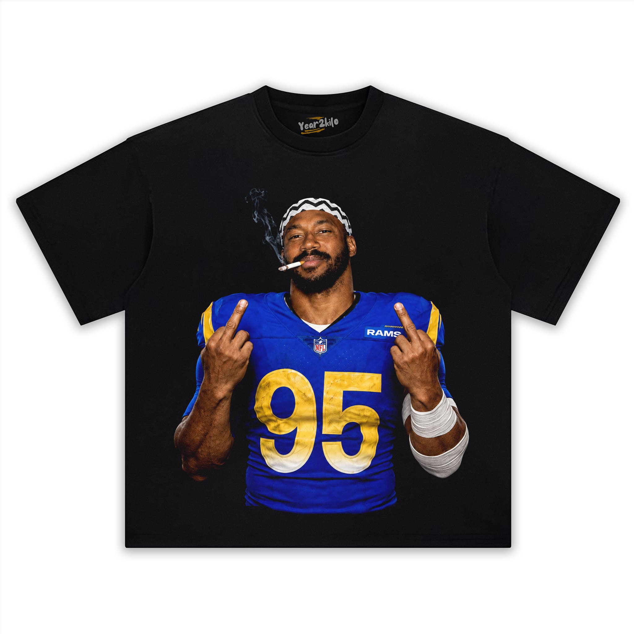 MYLES GARRETT LA RAMS FOOTBALL V1 TANK TOP & TEE & LONG SLEEVE & LAYERED LS & HOODIE