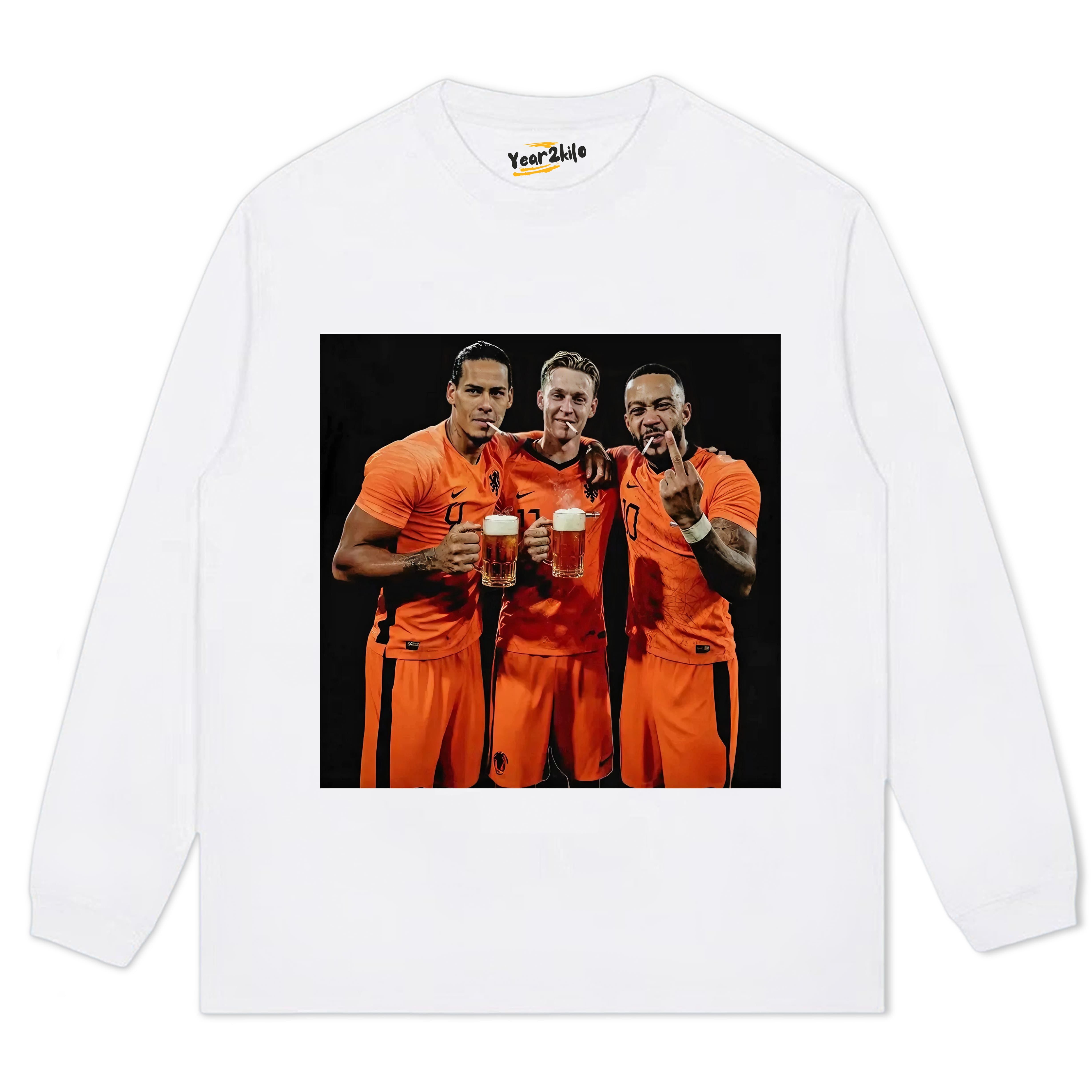 NETHERLANDS FOOTBALL STYLE V7 UNISEX TOP & TEE & LONG SLEEVE & LAYERED LS & HOODIE
