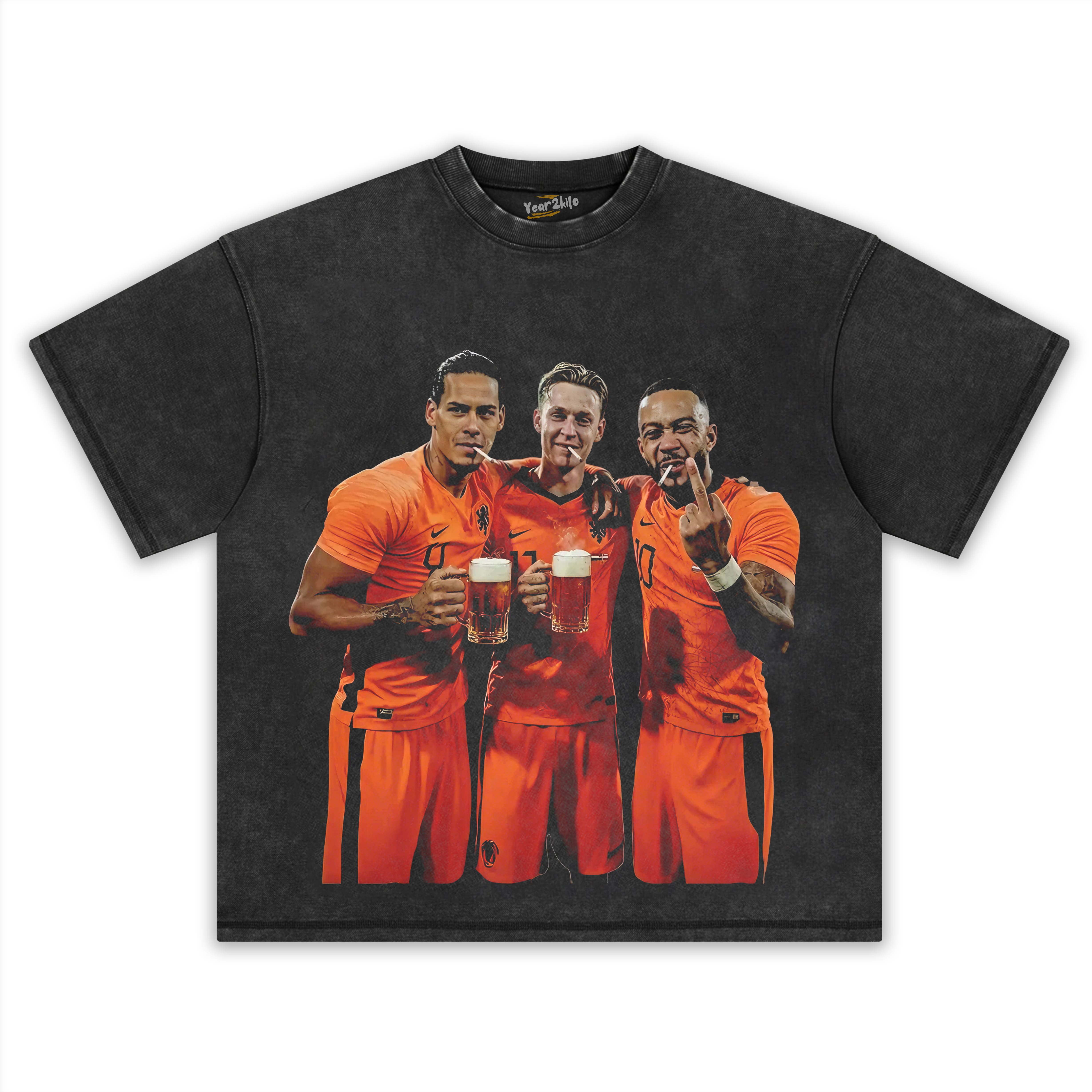 NETHERLANDS FOOTBALL STYLE V7 UNISEX TOP & TEE & LONG SLEEVE & LAYERED LS & HOODIE
