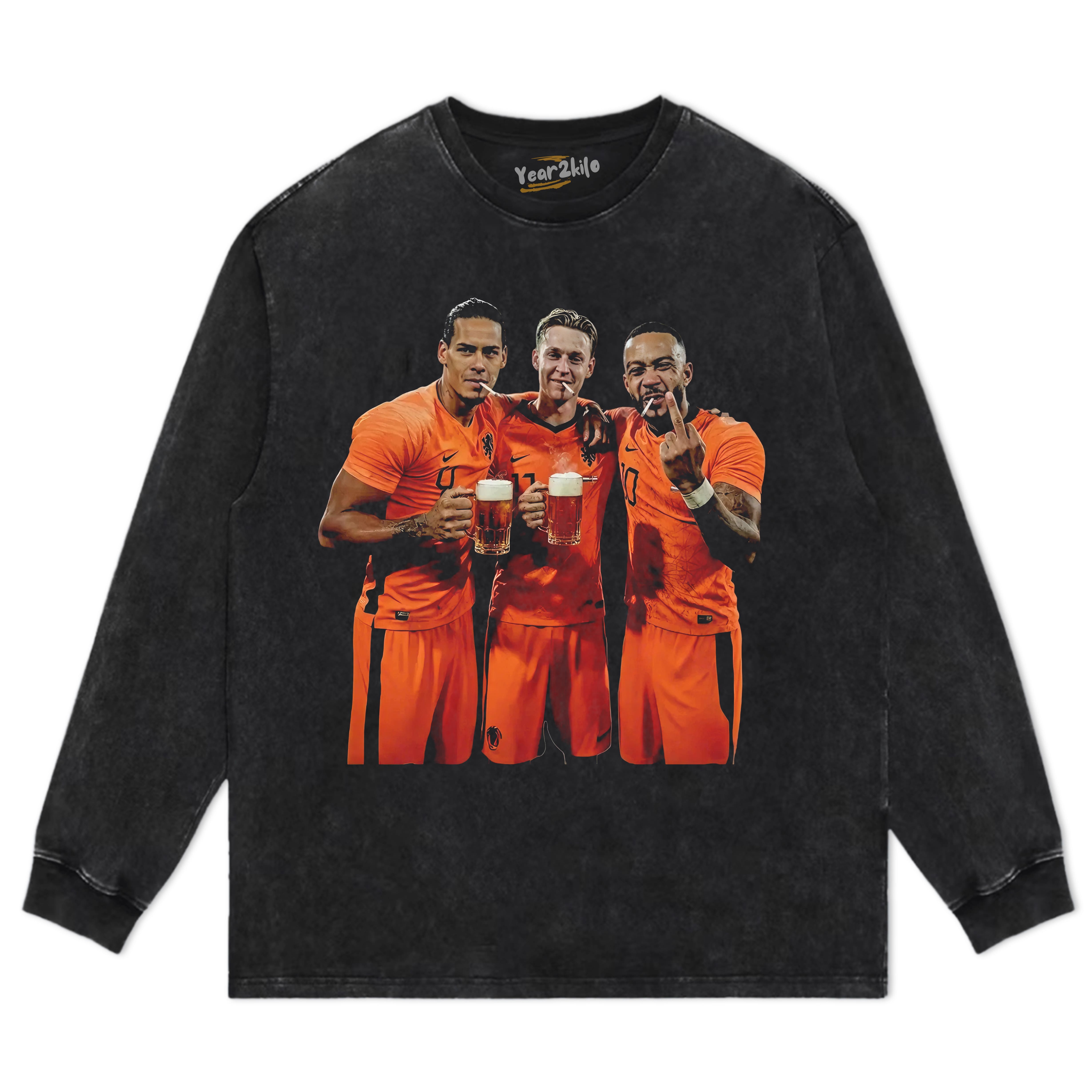 NETHERLANDS FOOTBALL STYLE V7 UNISEX TOP & TEE & LONG SLEEVE & LAYERED LS & HOODIE