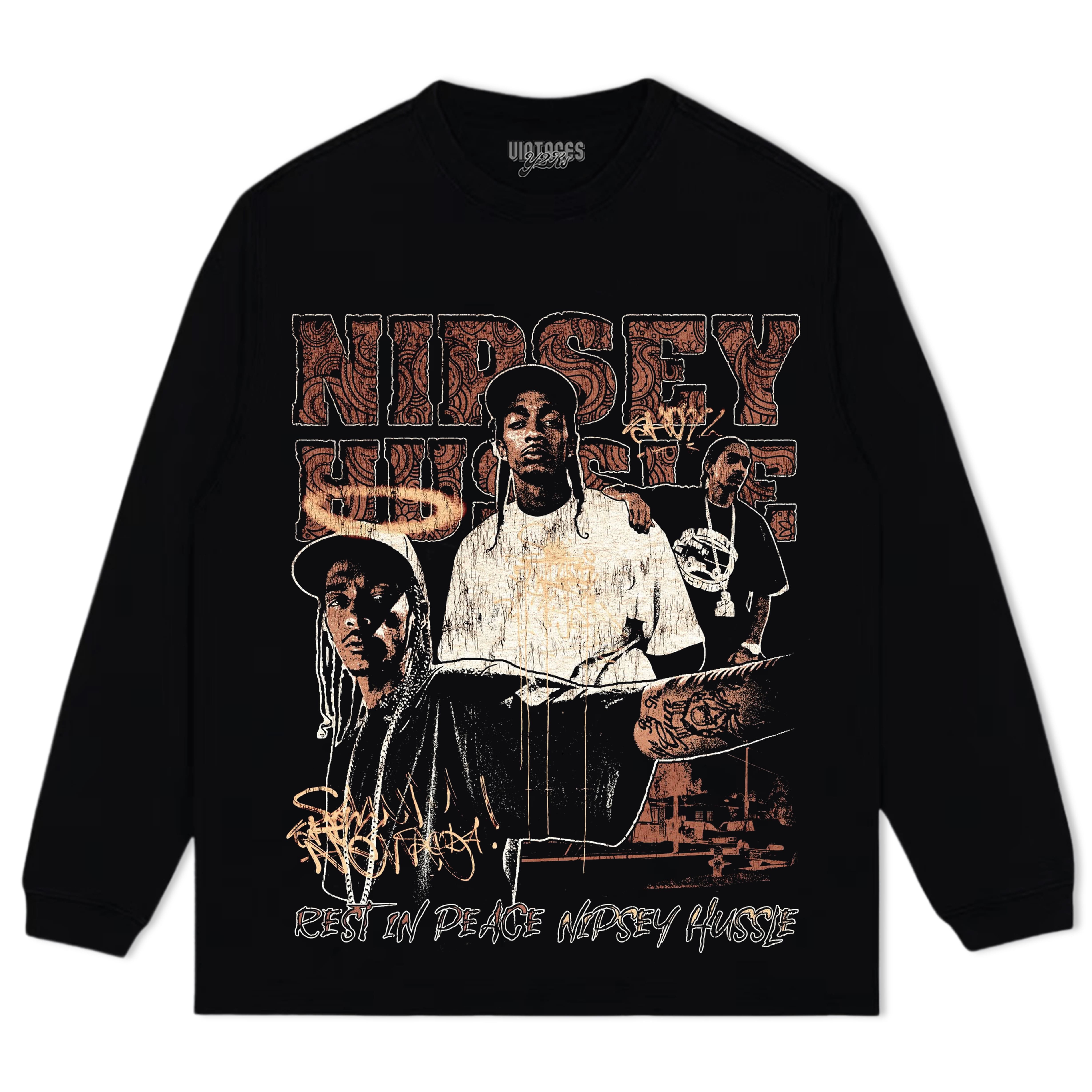 NIPSEY HUSSLE-VINTAGE STYLE V2 TEE & LS & HOODIE
