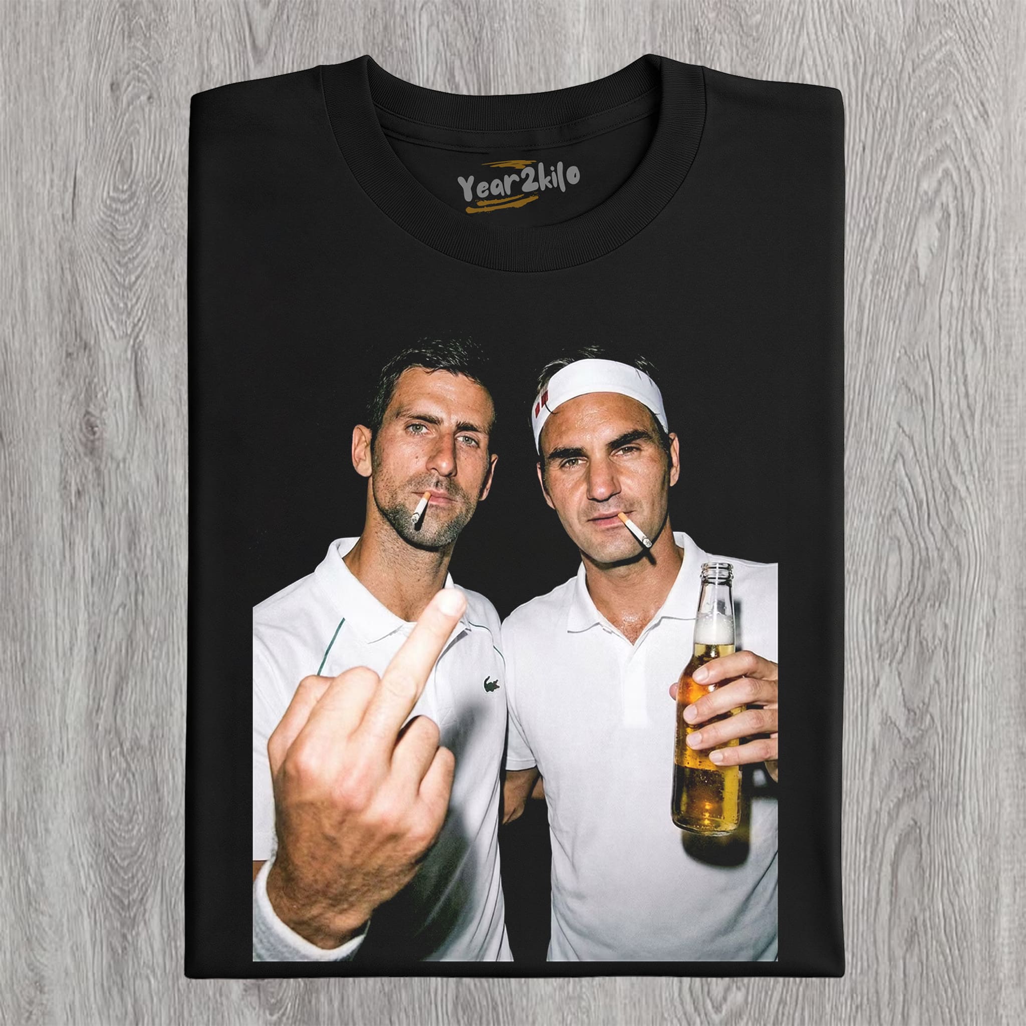 NOVAK DJOKOVIC & ROGER FEDERER 2026 VINTAGE V1 TANK TOP & TEE & LONG SLEEVE & LAYERED LS & HOODIE