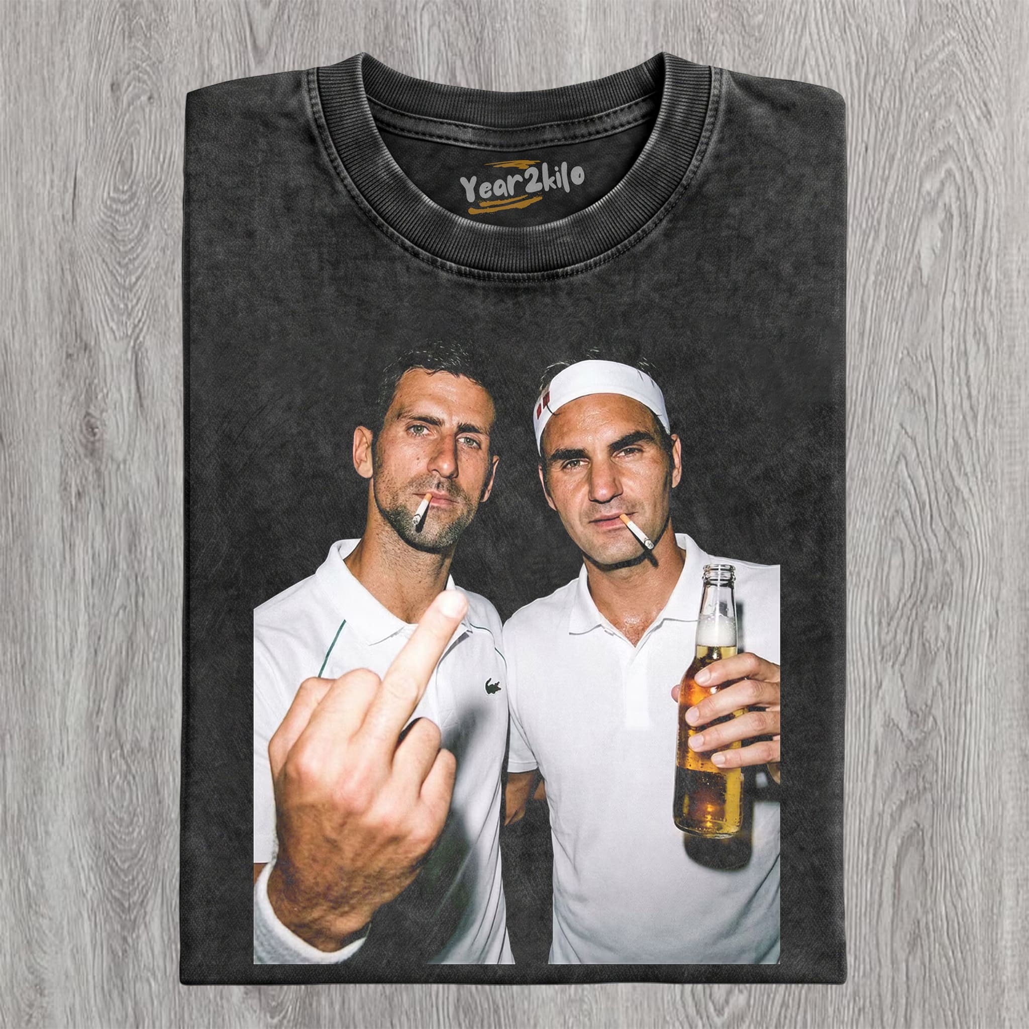 NOVAK DJOKOVIC & ROGER FEDERER 2026 VINTAGE V1 TANK TOP & TEE & LONG SLEEVE & LAYERED LS & HOODIE