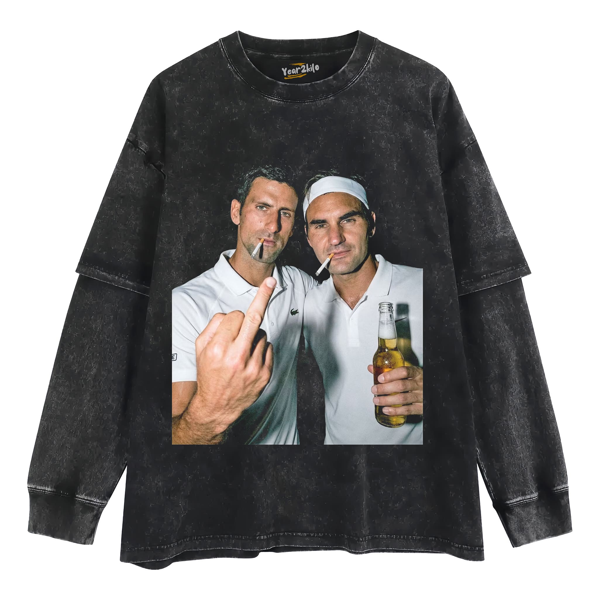 NOVAK DJOKOVIC & ROGER FEDERER 2026 VINTAGE TANK TOP & TEE & LONG SLEEVE & LAYERED LS & HOODIE