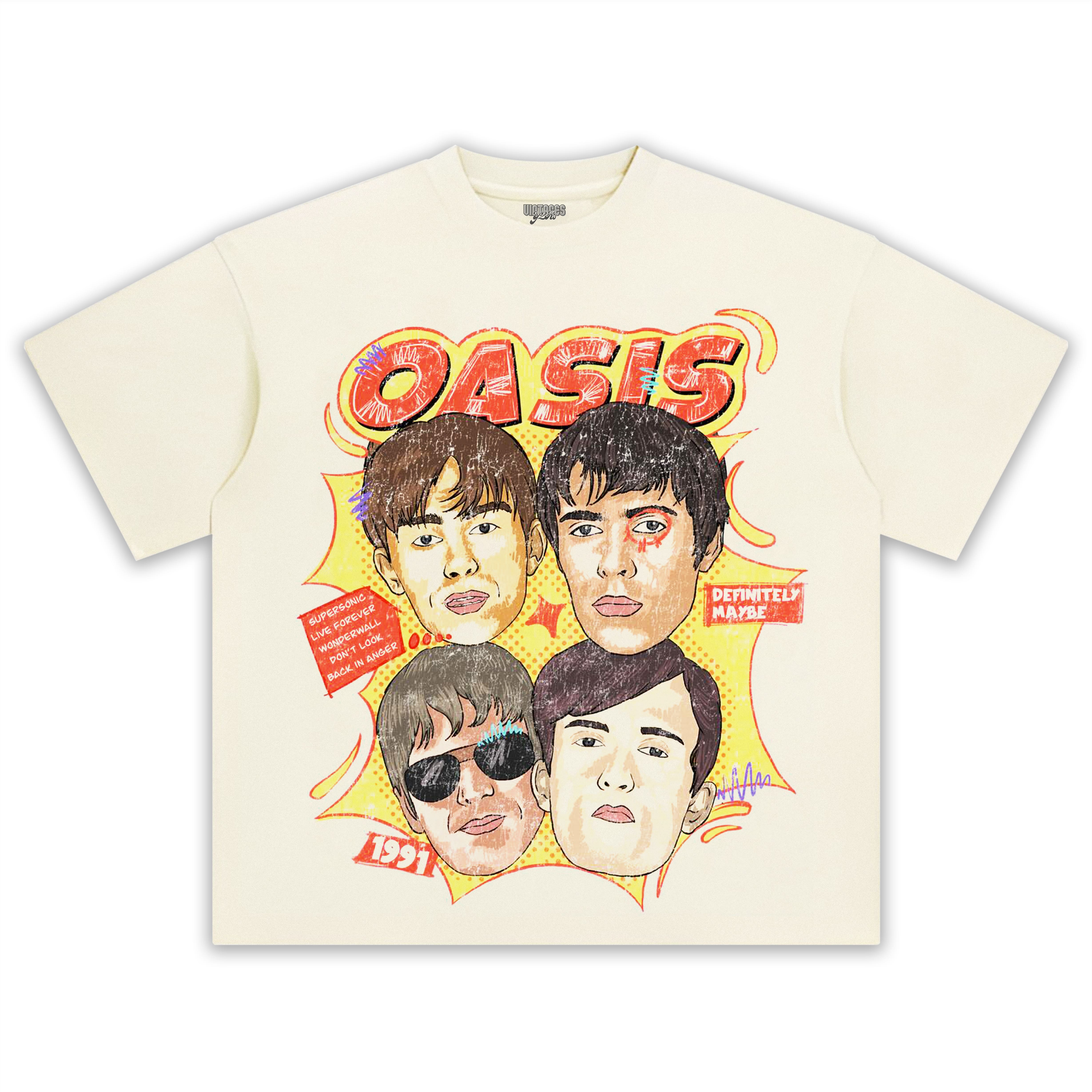 OASIS-DEFINITELY MAYBE V2 TEE & LS & HOODIE