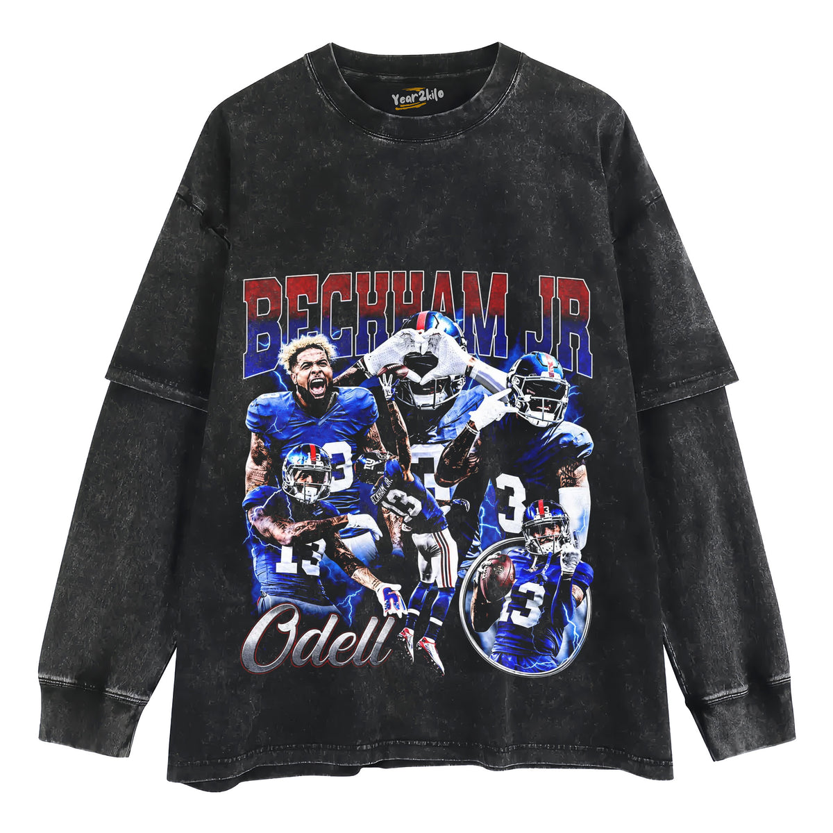OBJ - NEW YORK FOOTBALL VINTAGE V2 TANK TOP & TEE & LONG SLEEVE & LAYERED LS & HOODIE