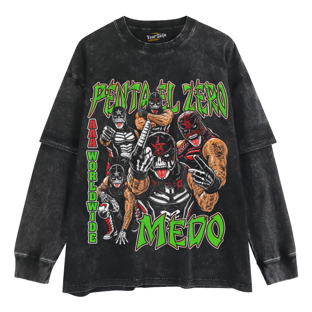 PENTA EL ZERO MIEDO AAA LUCHA LIBRE TANK TOP & TEE & LONG SLEEVE & LAYERED LS & HOODIE