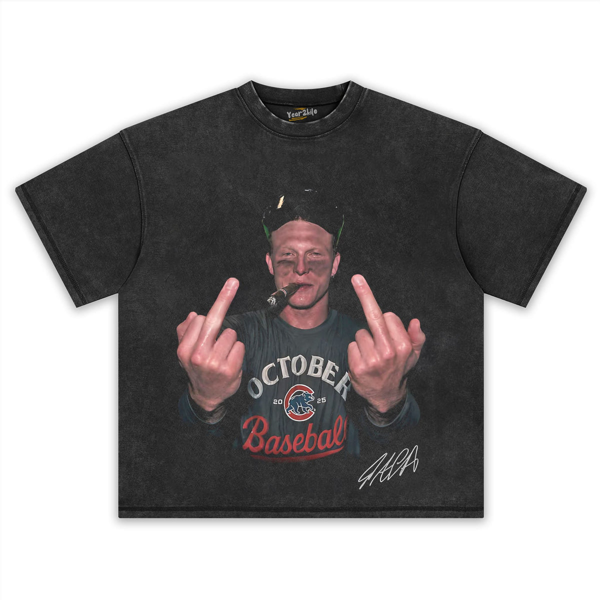 PETE CROW-ARMSTRONG - THE MIDDLE FINGER MEME TANK TOP & TEE & LONG SLEEVE & LAYERED LS & HOODIE