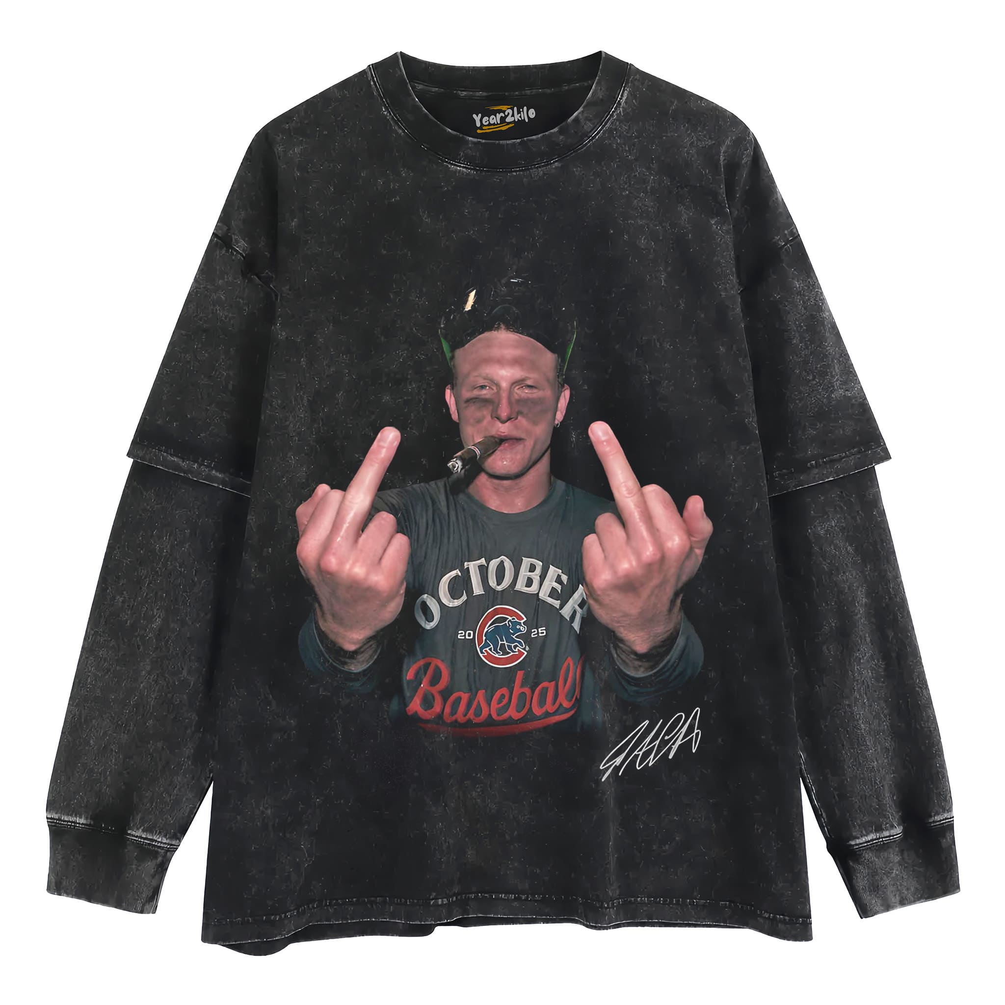 PETE CROW-ARMSTRONG - THE MIDDLE FINGER MEME TANK TOP & TEE & LONG SLEEVE & LAYERED LS & HOODIE
