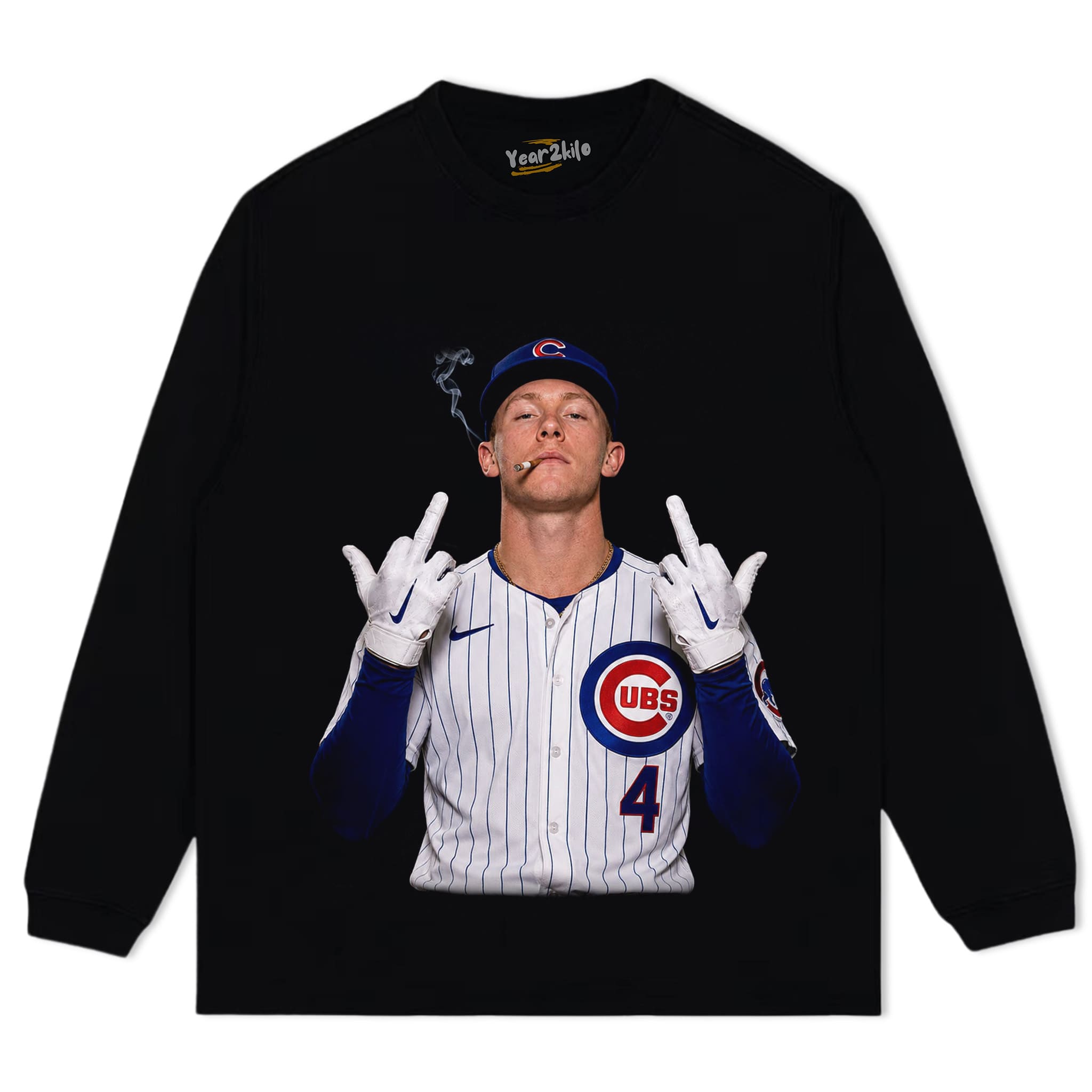 PETE CROW-ARMSTRONG - THE MIDDLE FINGER MEME V2 TANK TOP & TEE & LONG SLEEVE & LAYERED LS & HOODIE