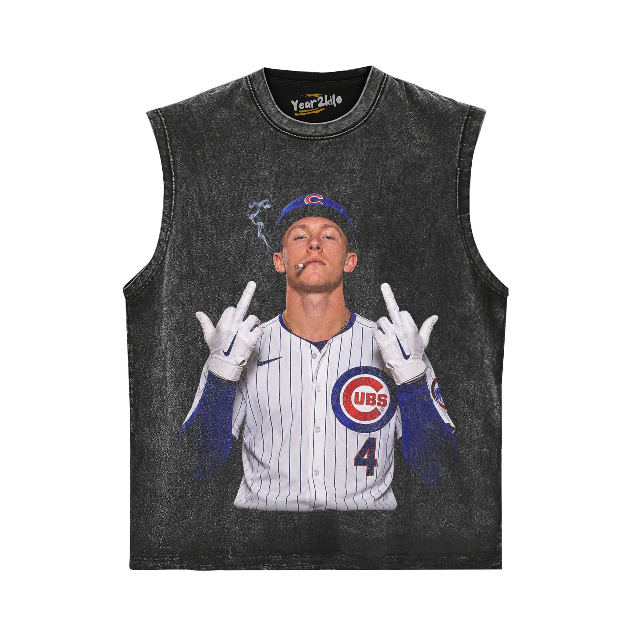 PETE CROW-ARMSTRONG - THE MIDDLE FINGER MEME V2 TANK TOP & TEE & LONG SLEEVE & LAYERED LS & HOODIE