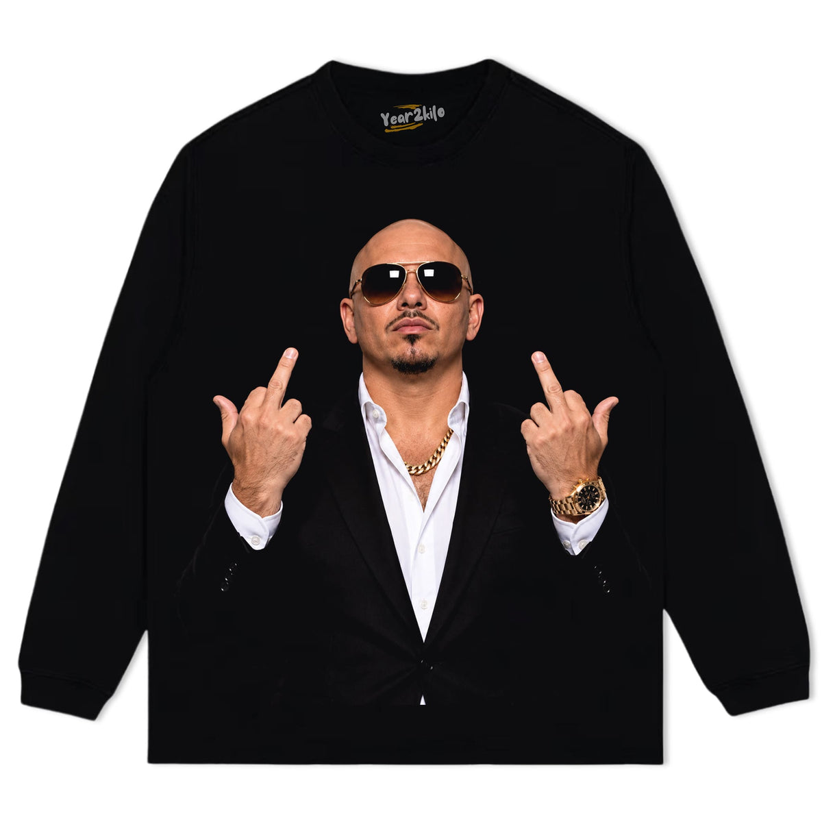 PITBULL - MIDDLE FINGER TANK TOP & TEE & LONG SLEEVE & LAYERED LS & HOODIE