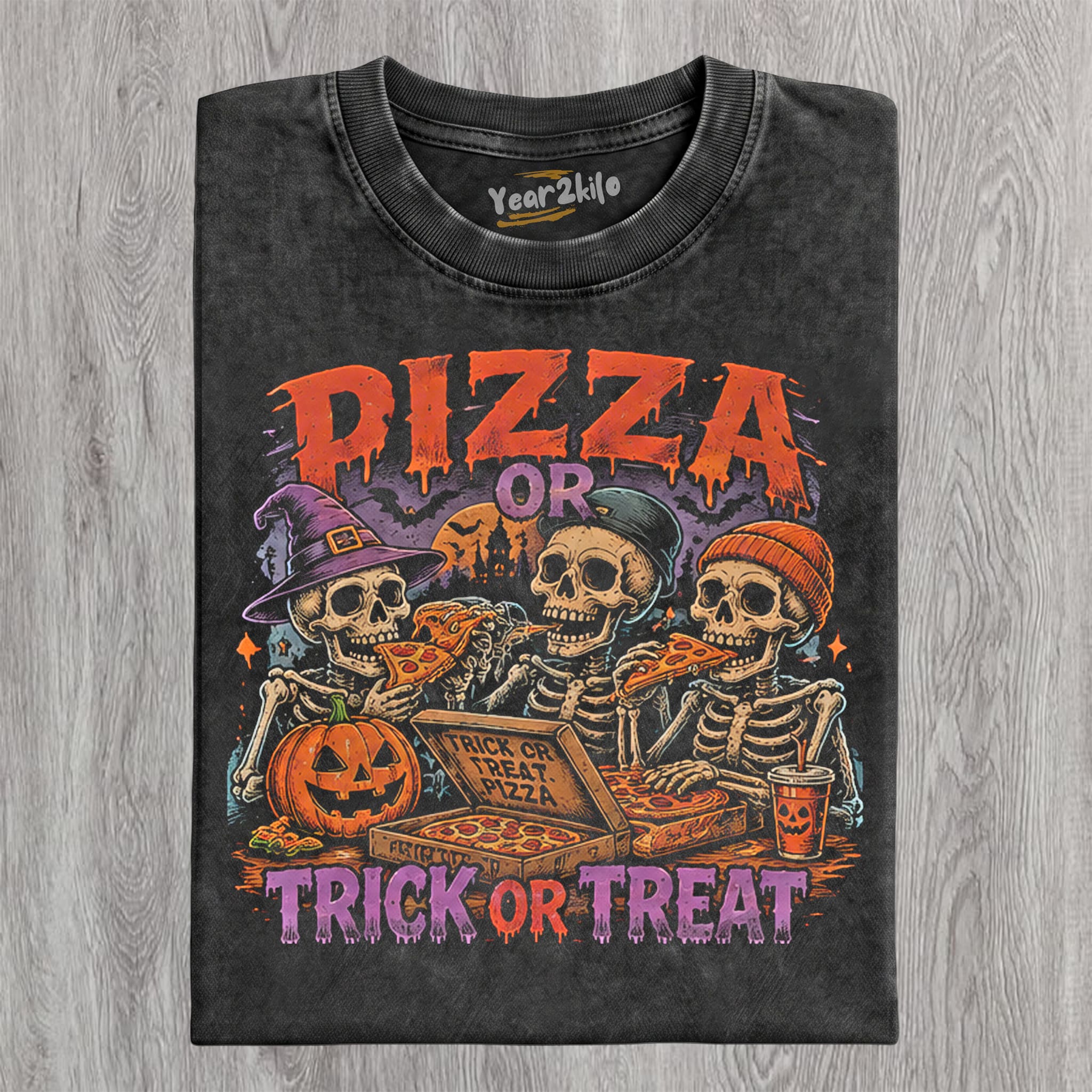 PIZZA · TRICK OR TREAT TANK TOP & TEE & LONG SLEEVE & LAYERED LS & HOODIE