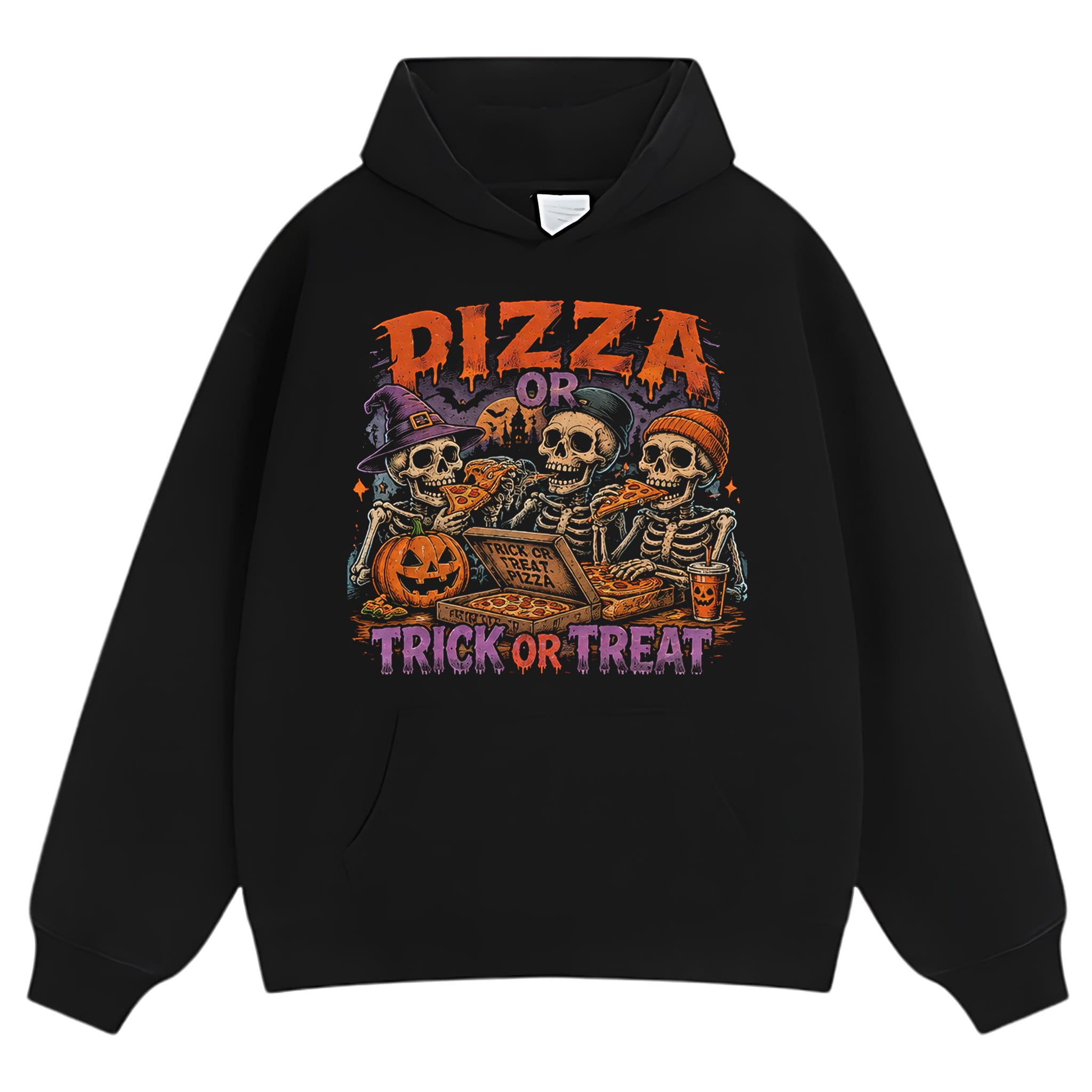 PIZZA · TRICK OR TREAT TANK TOP & TEE & LONG SLEEVE & LAYERED LS & HOODIE