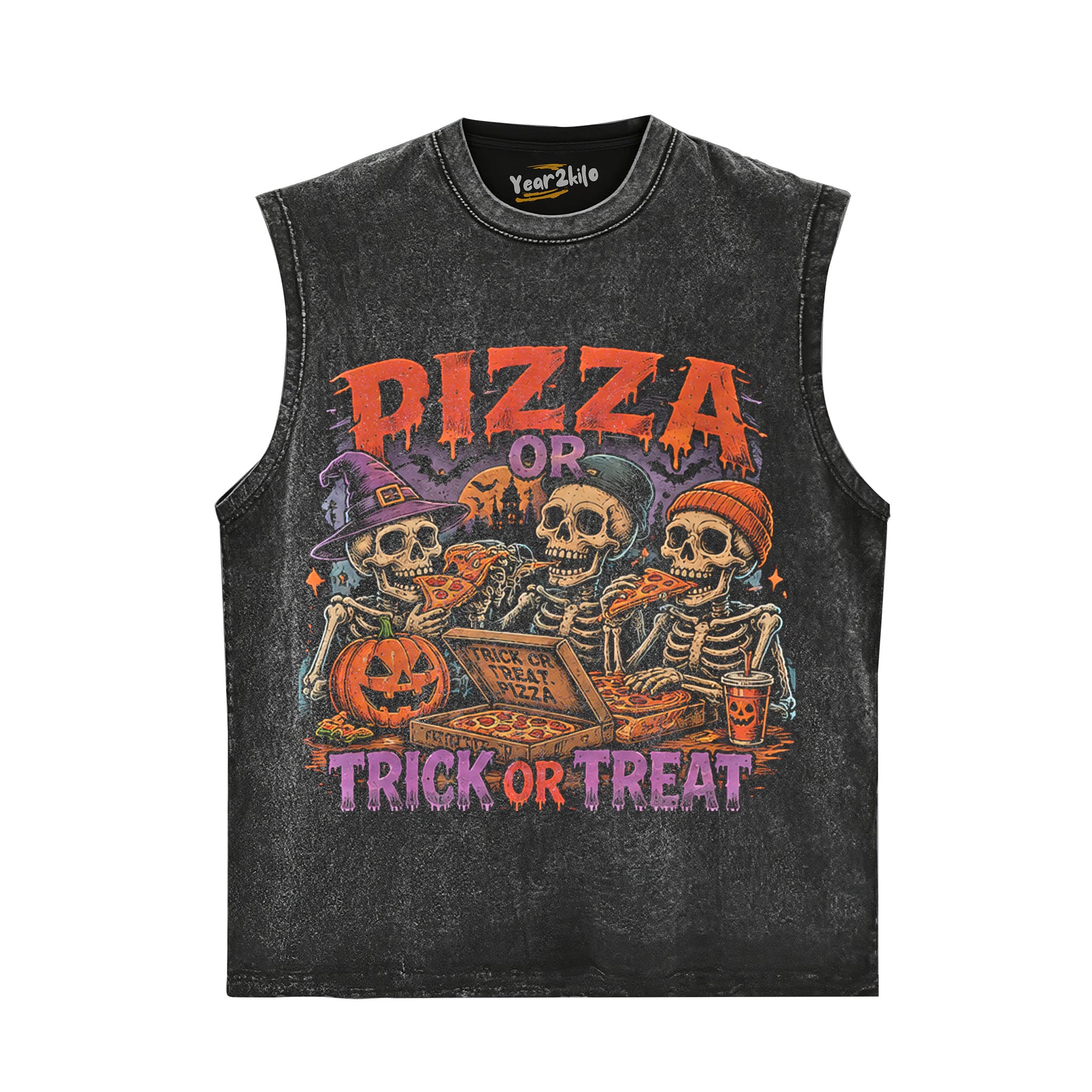 PIZZA · TRICK OR TREAT TANK TOP & TEE & LONG SLEEVE & LAYERED LS & HOODIE