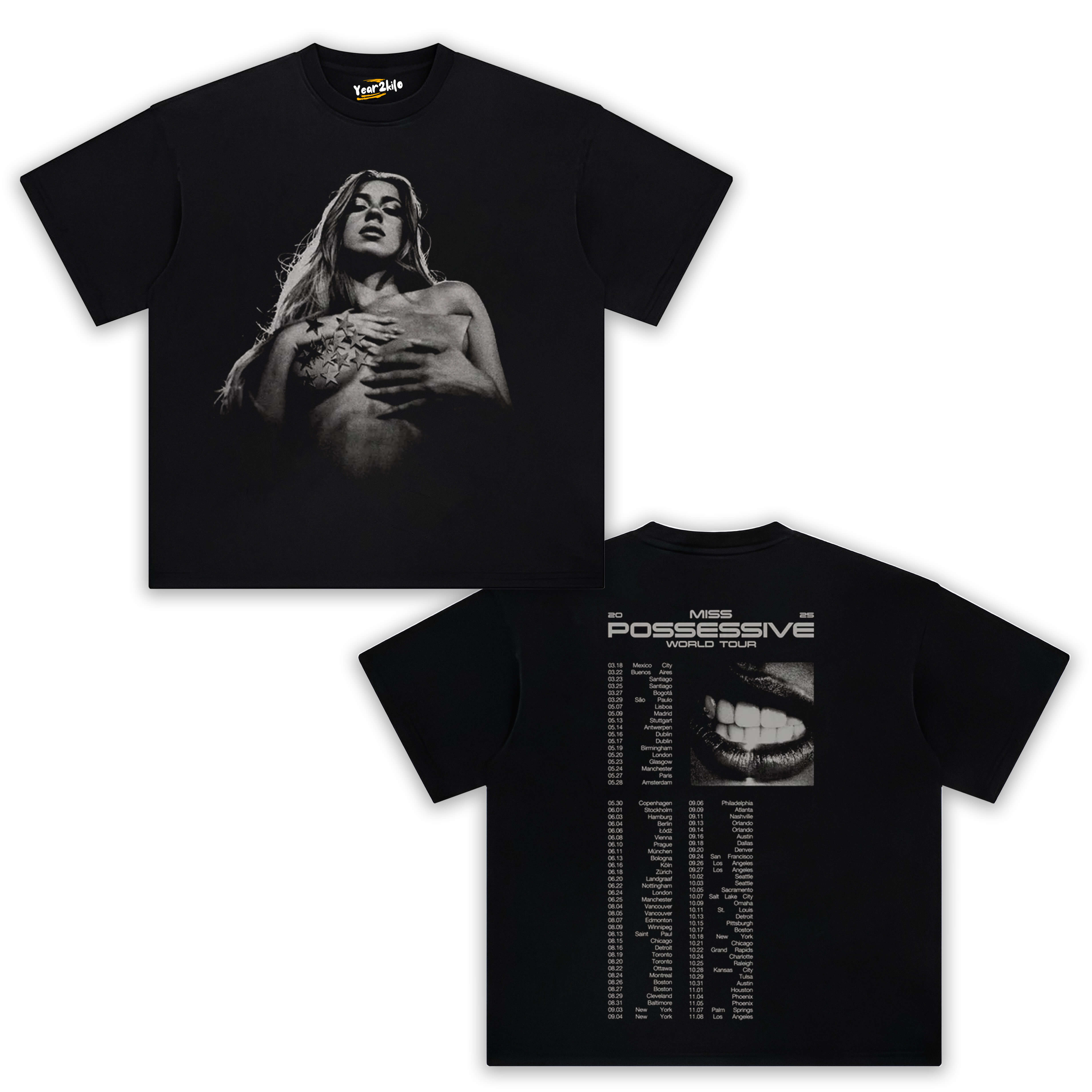 POSE BLACK TOUR V2 TEE