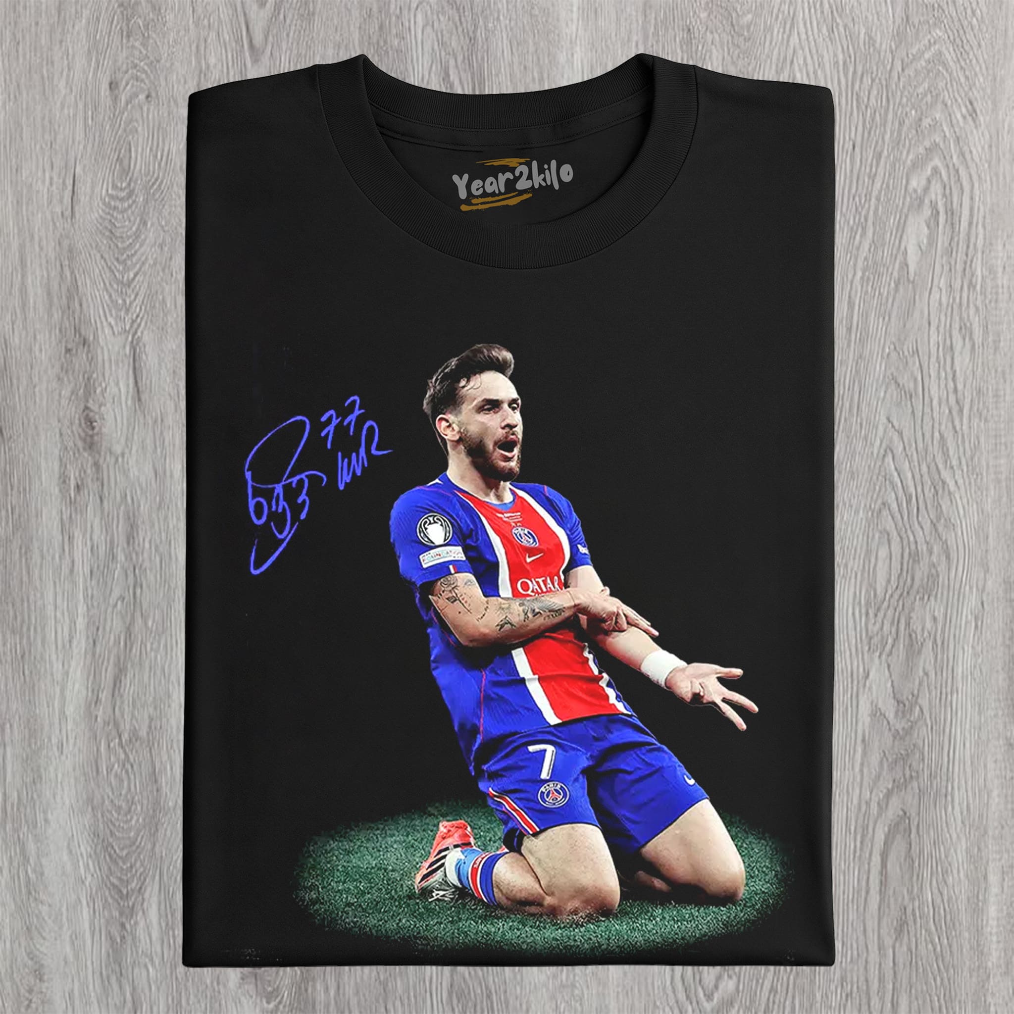 PSG CHAMPION KHVICHA KVARATSKHELIA V1 TANK TOP & TEE & LONG SLEEVE & LAYERED LS & HOODIE
