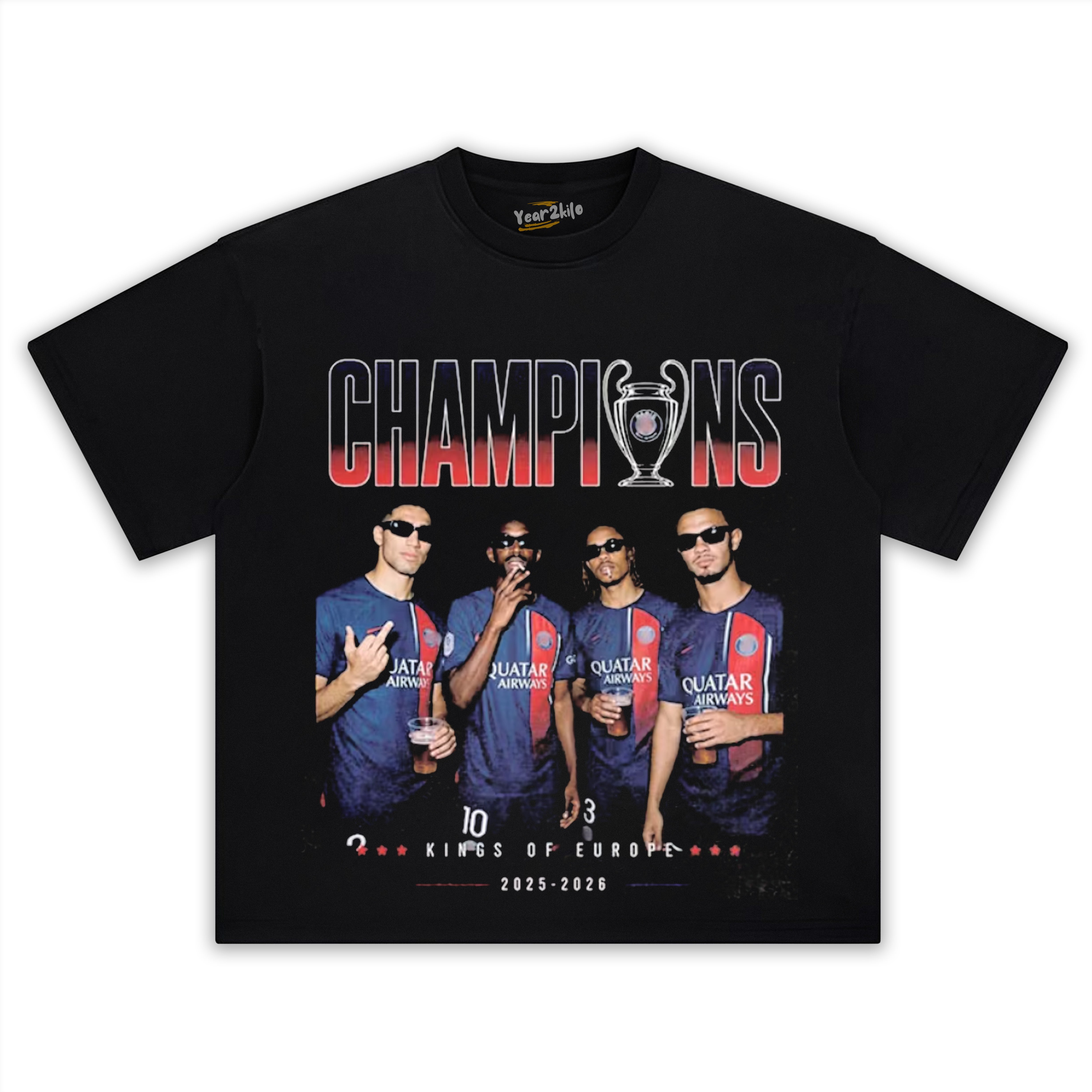 PSG CHAMPIONS V6 TANK TOP & TEE & LONG SLEEVE & LAYERED LS & HOODIE