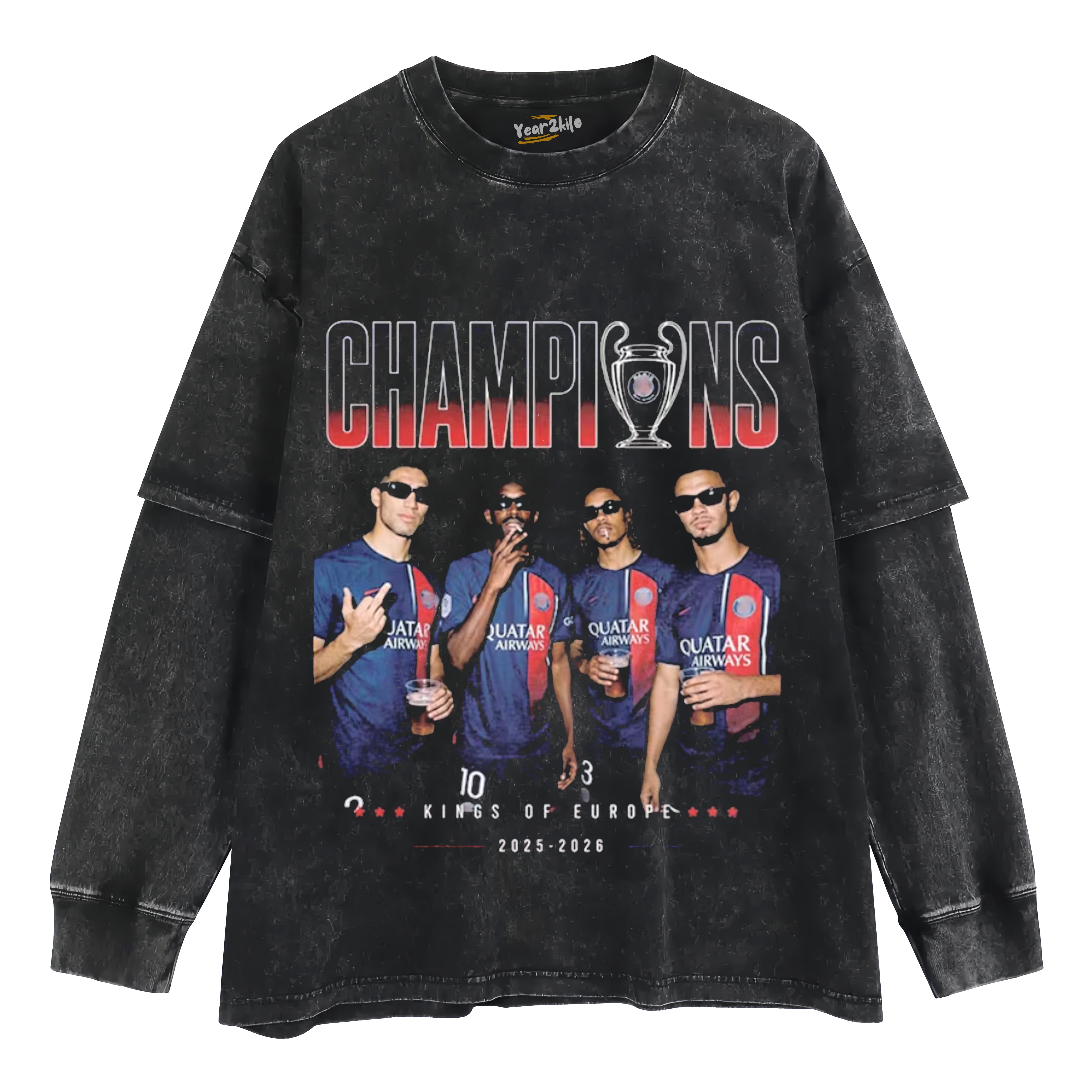 PSG CHAMPIONS V6 TANK TOP & TEE & LONG SLEEVE & LAYERED LS & HOODIE