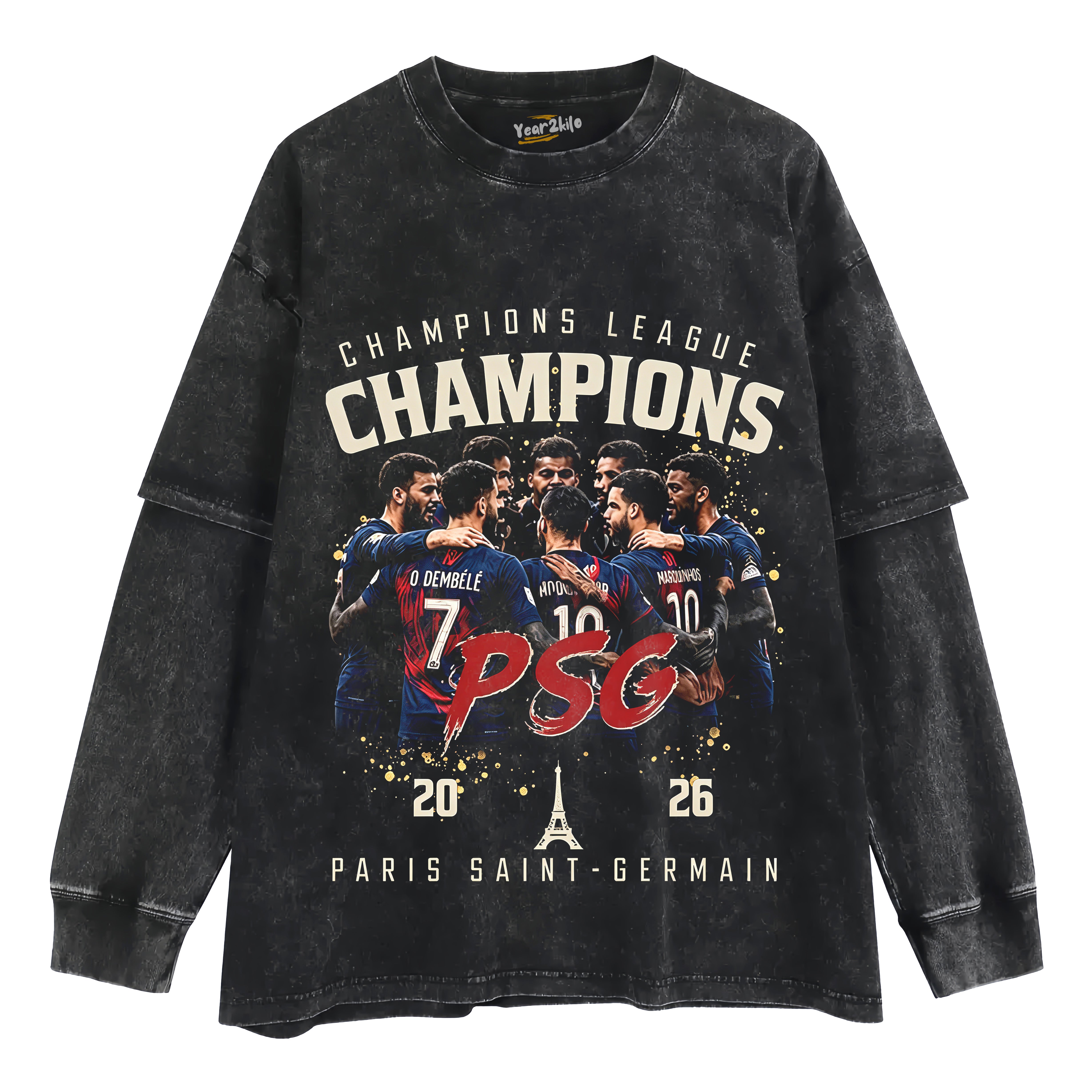 PSG CHAMPIONS V7 TANK TOP & TEE & LONG SLEEVE & LAYERED LS & HOODIE